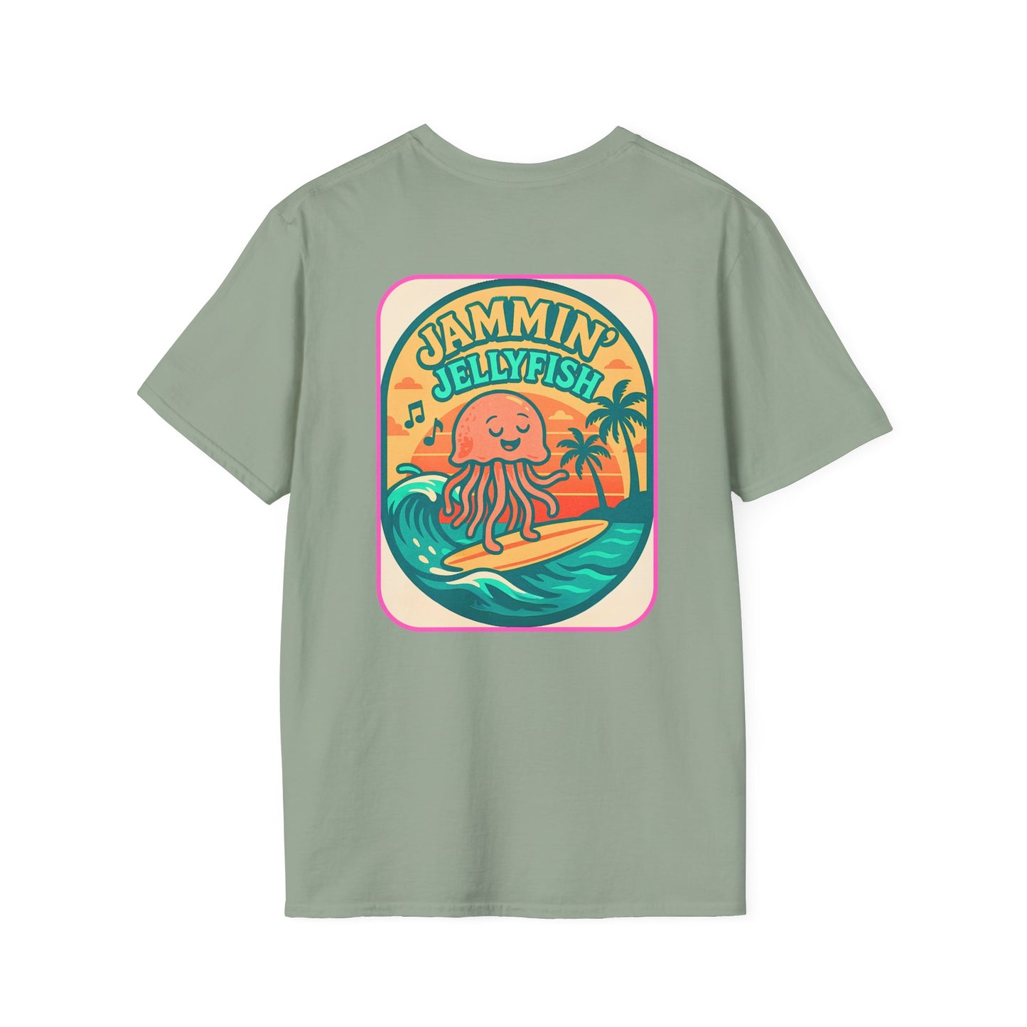 Jammin' Jellyfish Unisex Softstyle T-Shirt - Beach Life Vibes