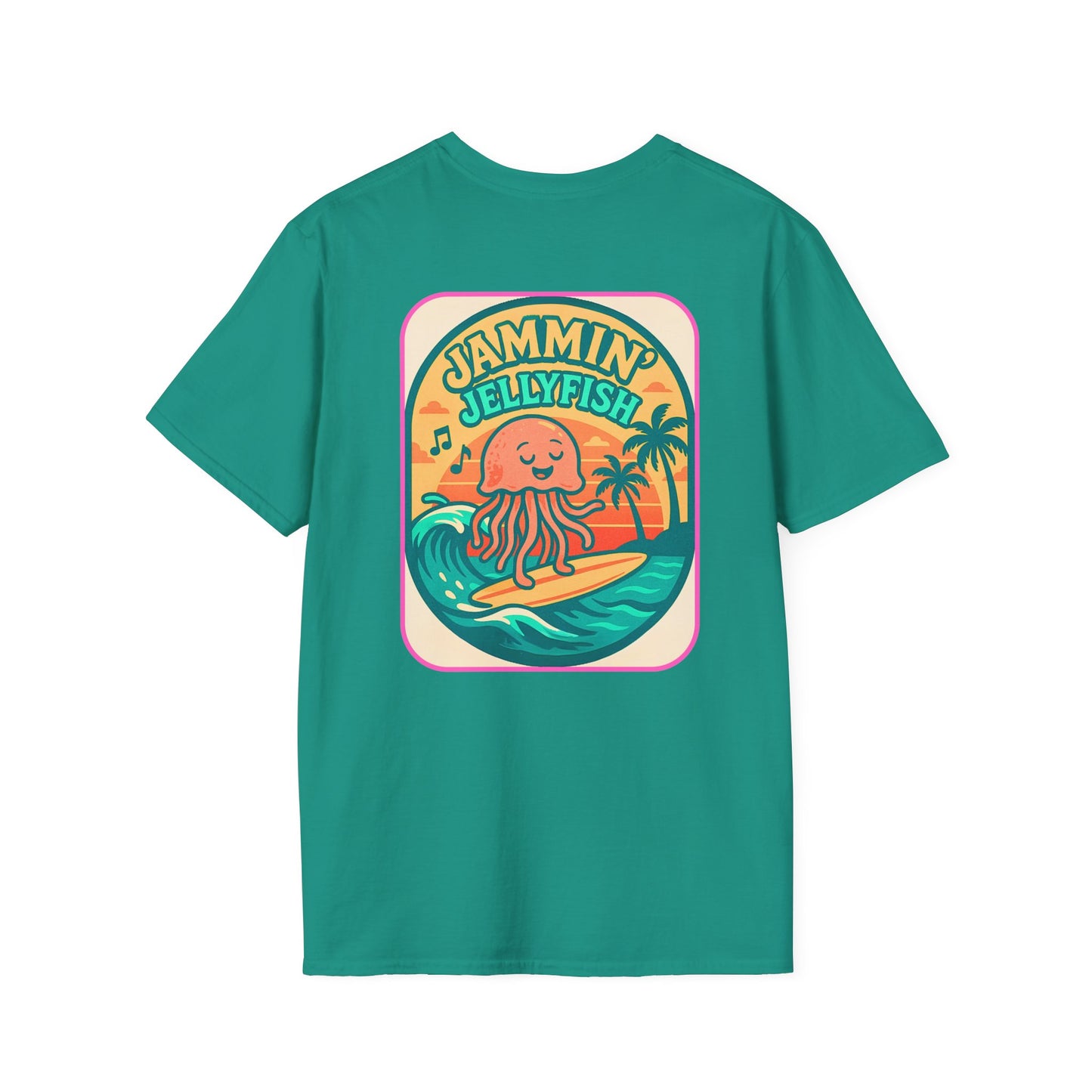 Jammin' Jellyfish Unisex Softstyle T-Shirt - Beach Life Vibes
