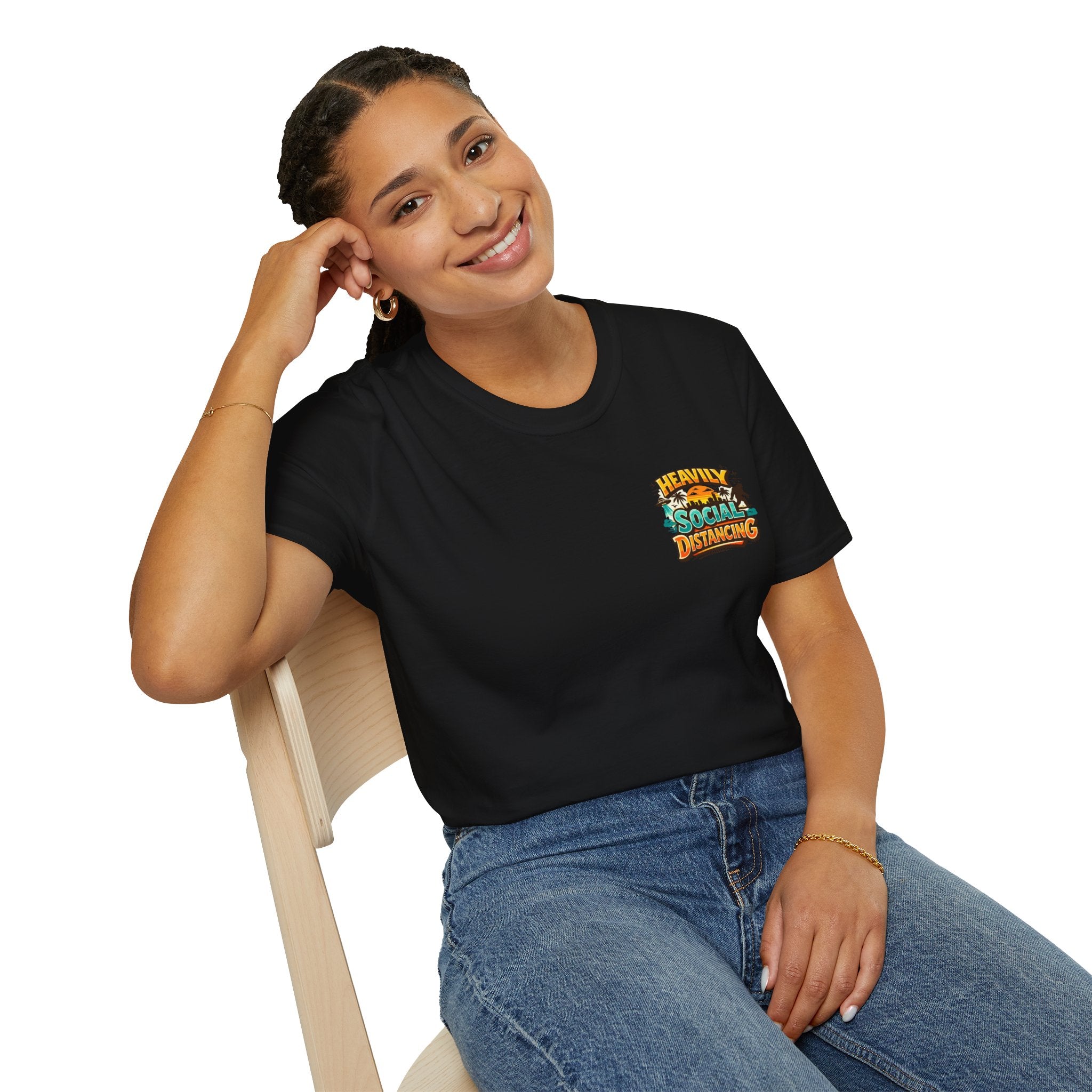 Heavily Socially Distancing Funny T-Shirt