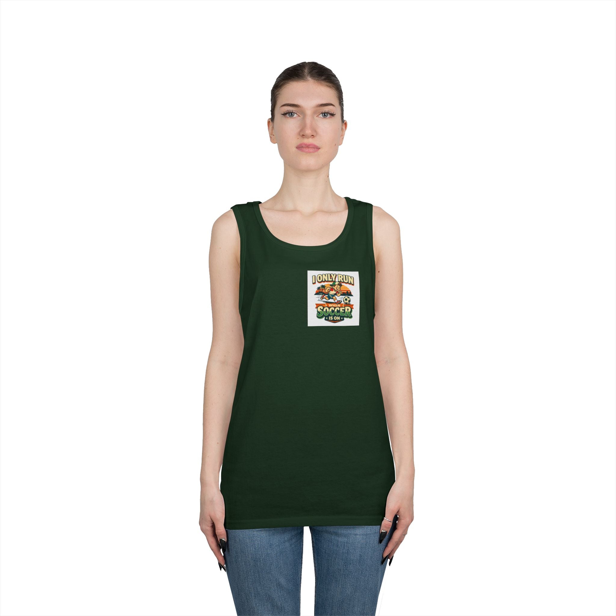 I Only Run When Soccer Is On Funny Tank Top