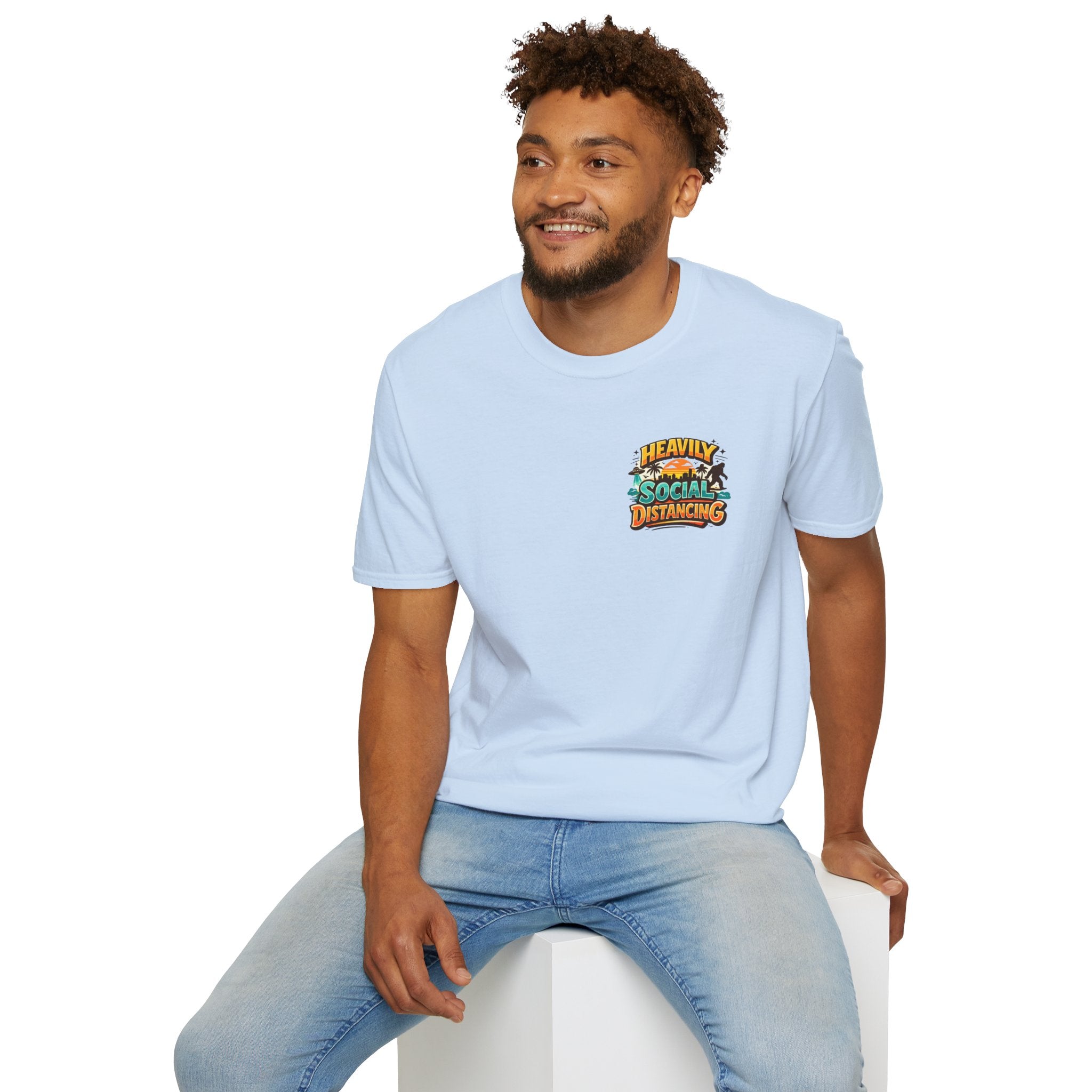Heavily Socially Distancing Funny T-Shirt