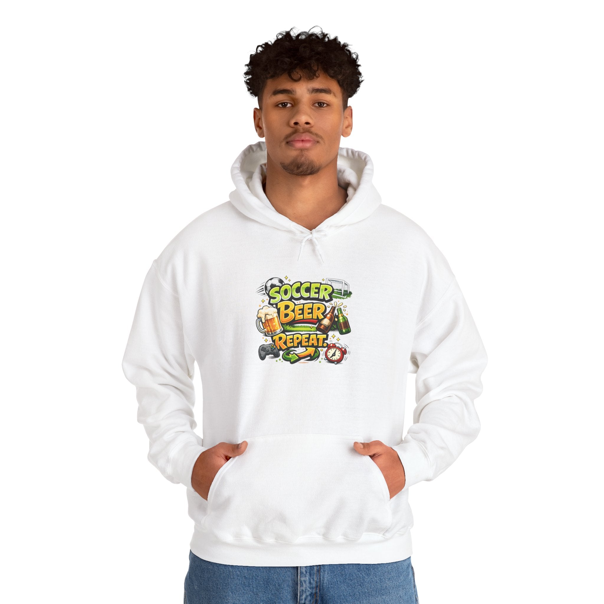 Soccer Beer Repeat Funny Hoodie
