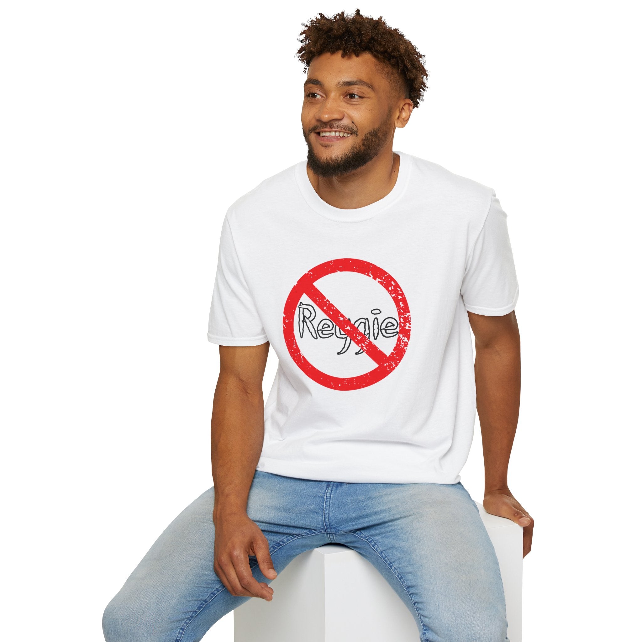 No Reggie Graphic Tee (Red Prohibition Sign)