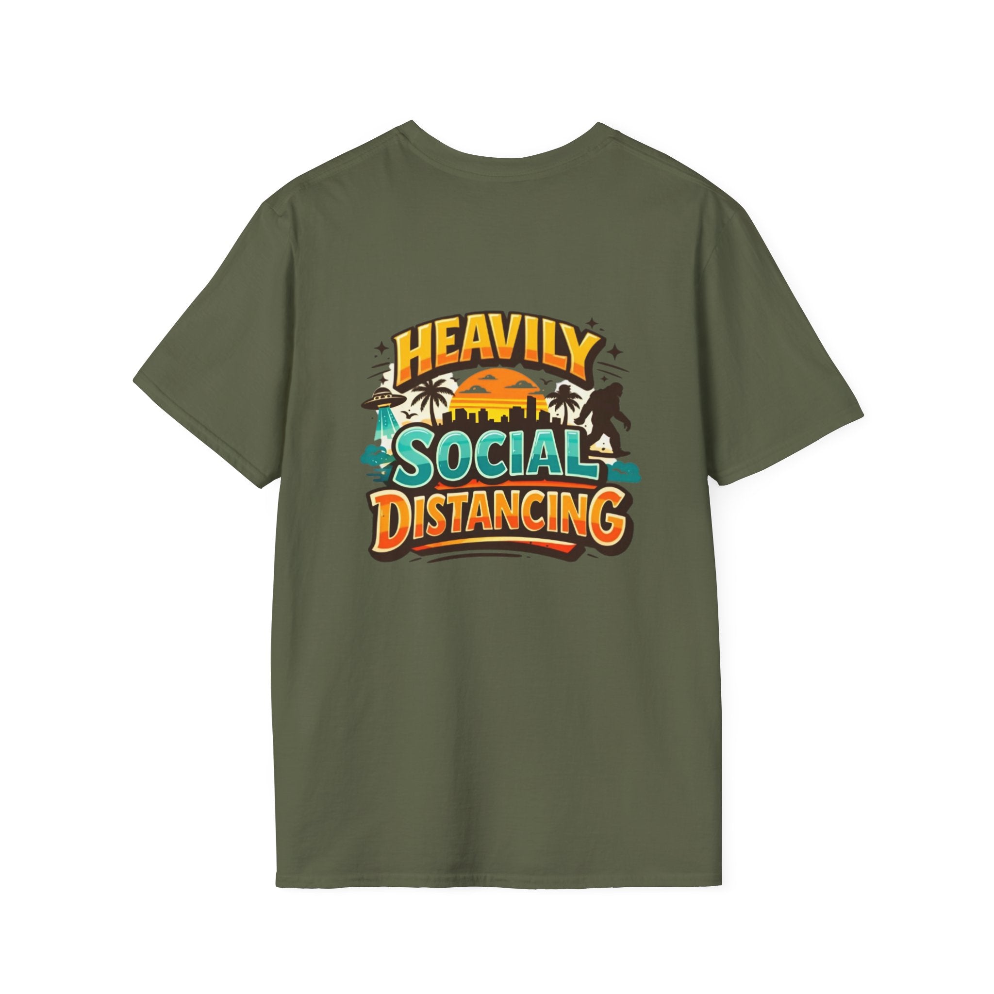 Heavily Socially Distancing Funny T-Shirt