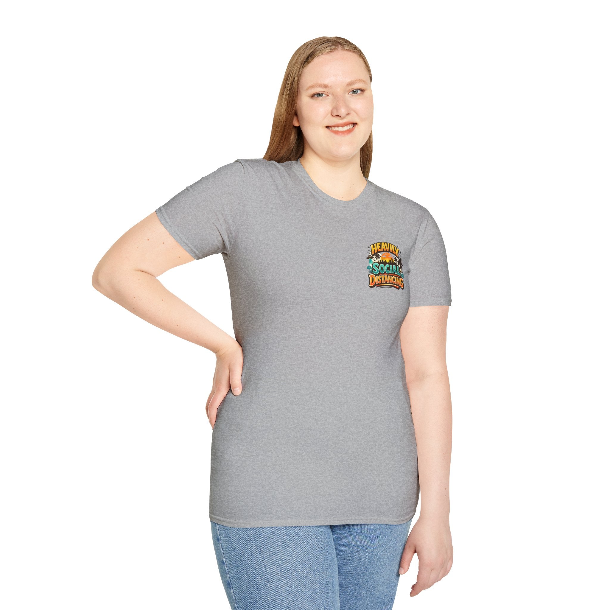 Heavily Socially Distancing Funny T-Shirt
