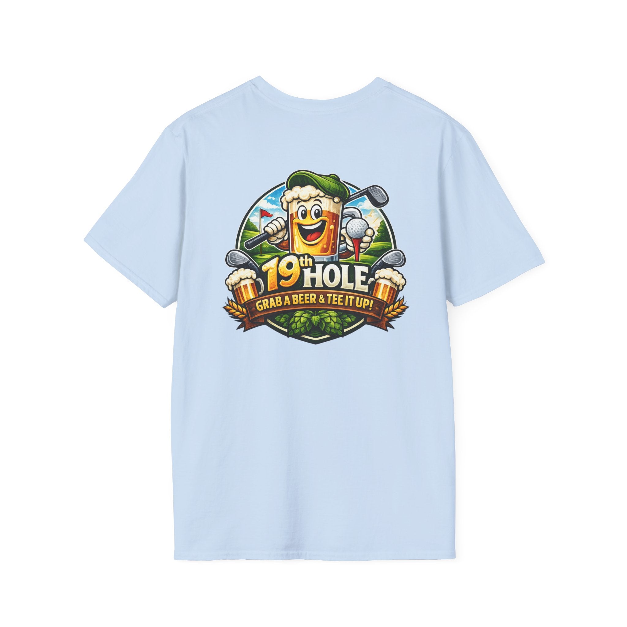 19th Hole Golf T-Shirt — "Grab a Beer & Tee It Up" Vintage Golfing Tee