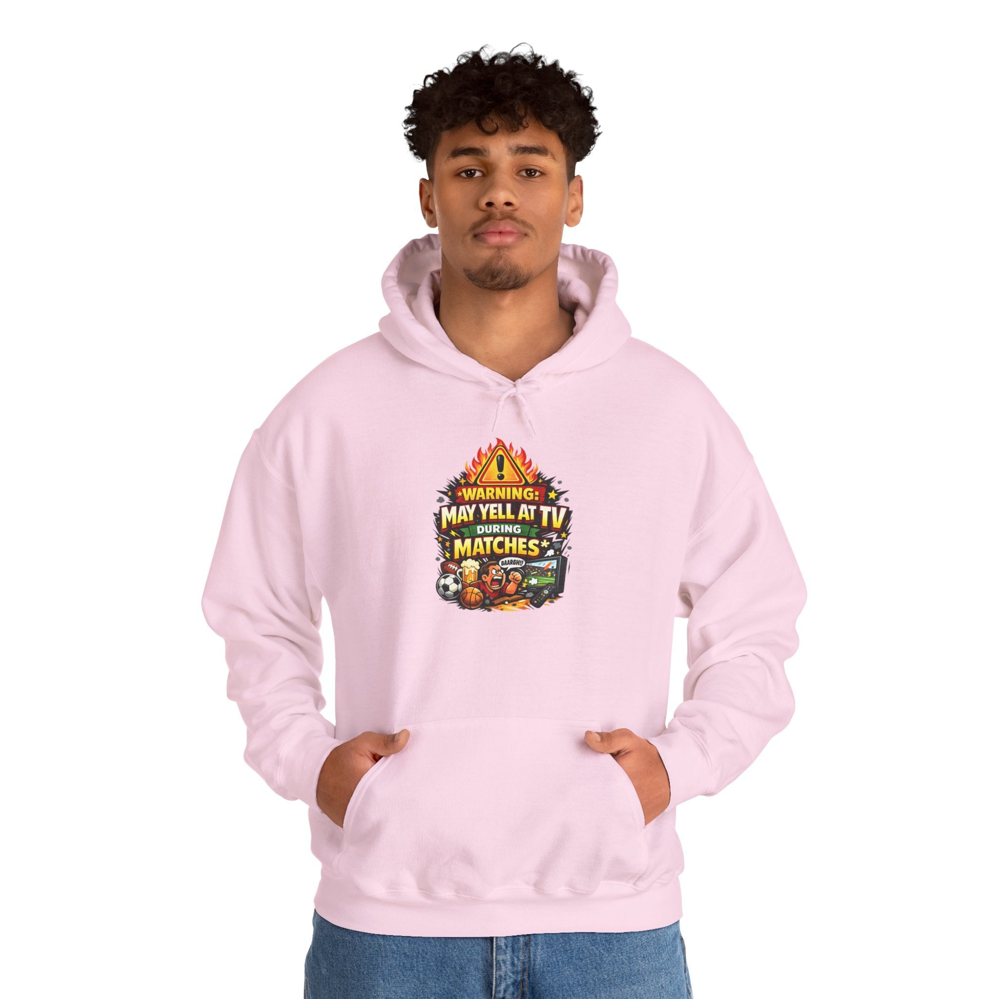 Warning May Yell At TV During Matches Funny Hoodie