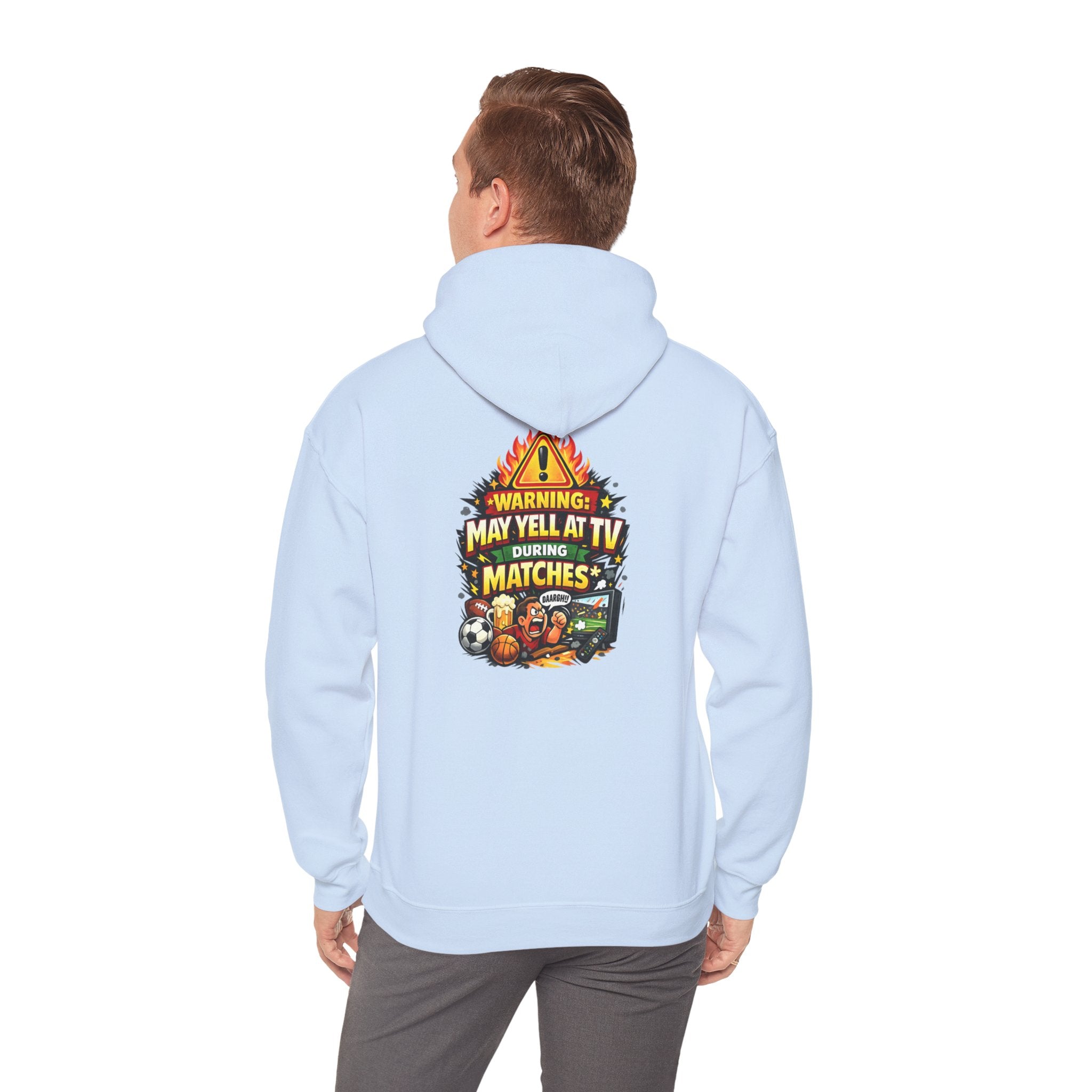 Warning May Yell At TV During Matches Funny Hoodie