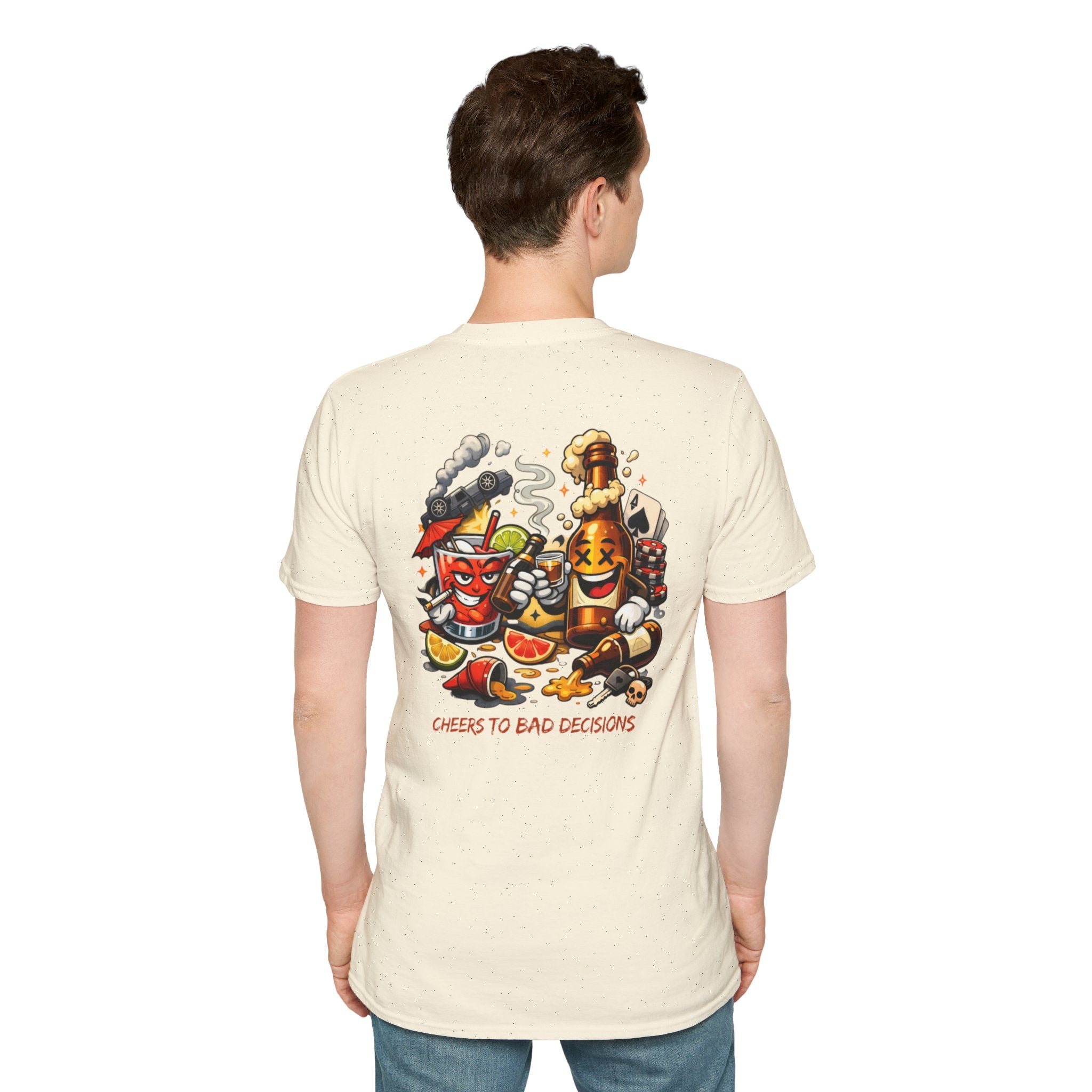 Cheers to Bad Decisions T-Shirt — Funny Party Graphic Tee