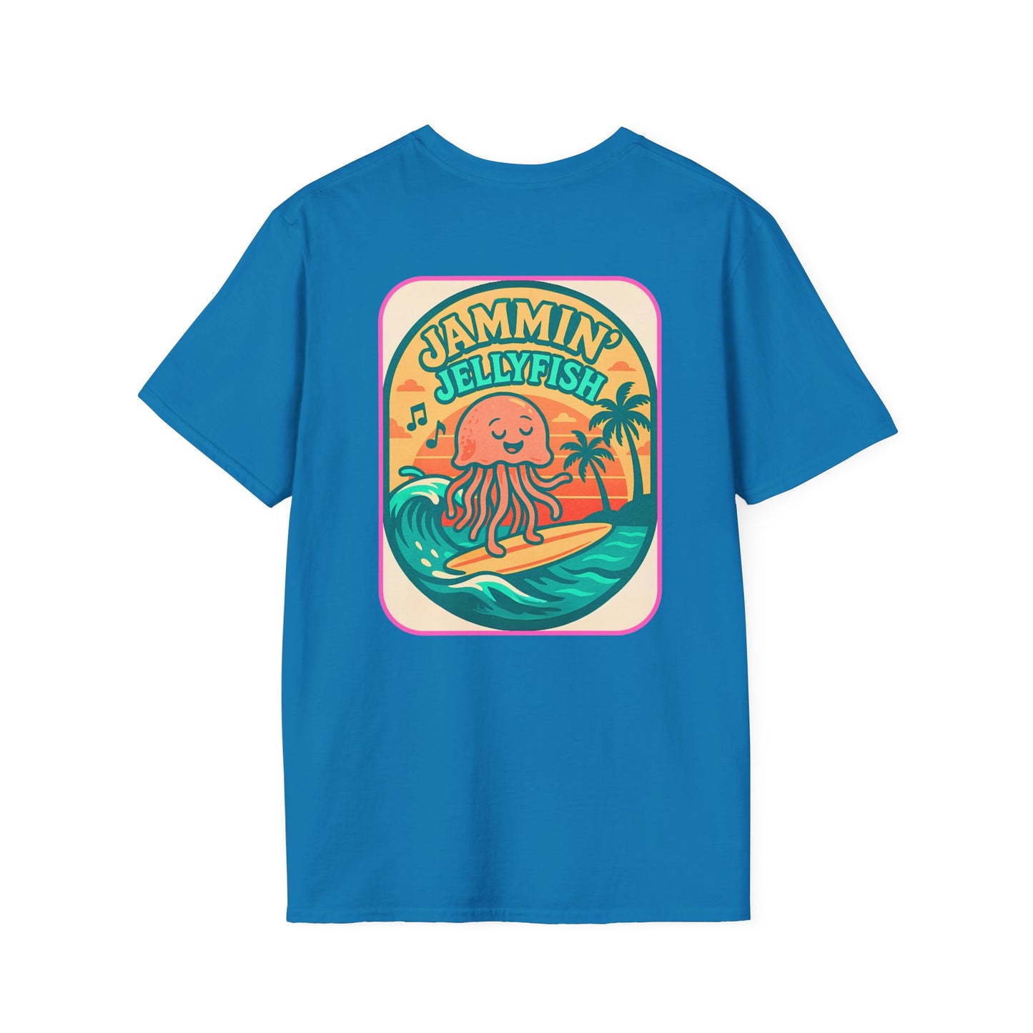 Jammin' Jellyfish Unisex Softstyle T-Shirt - Beach Life Vibes