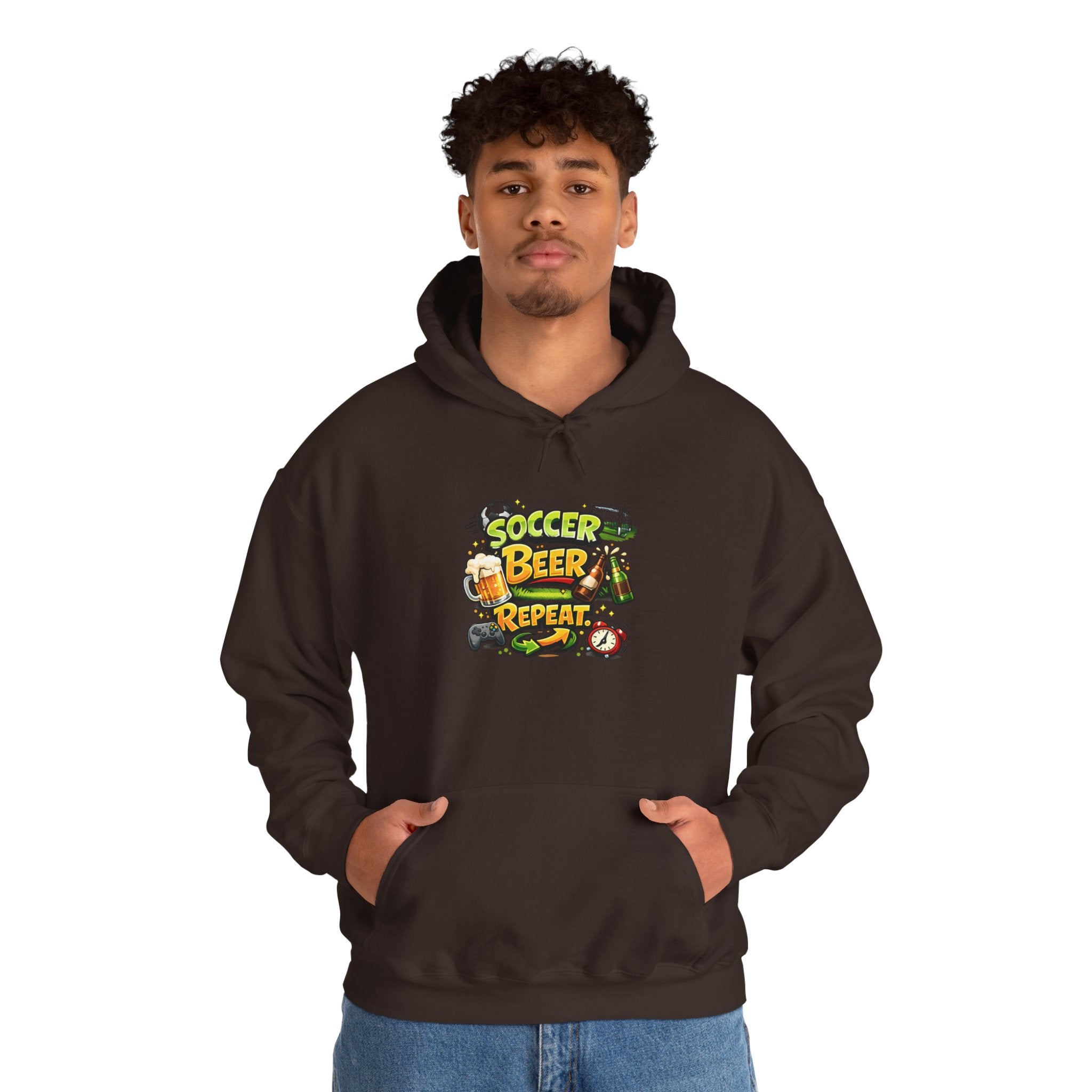 Soccer Beer Repeat Funny Hoodie