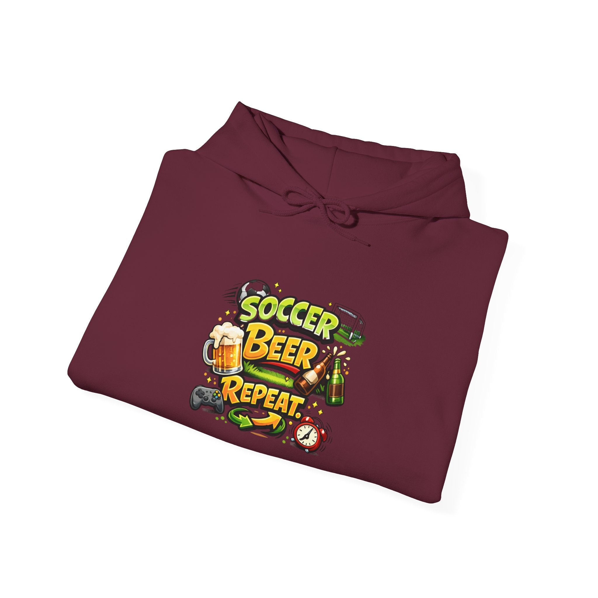 Soccer Beer Repeat Funny Hoodie
