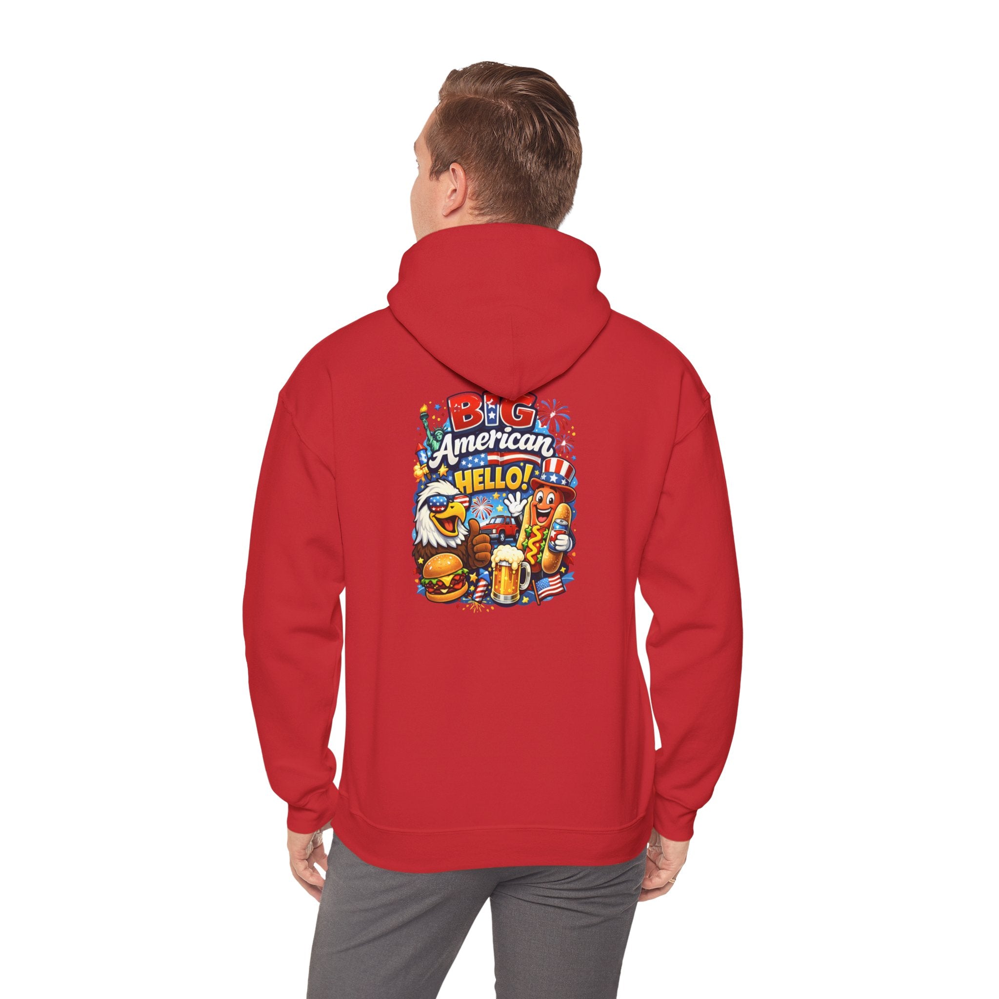 Big American Hello Funny Hoodie