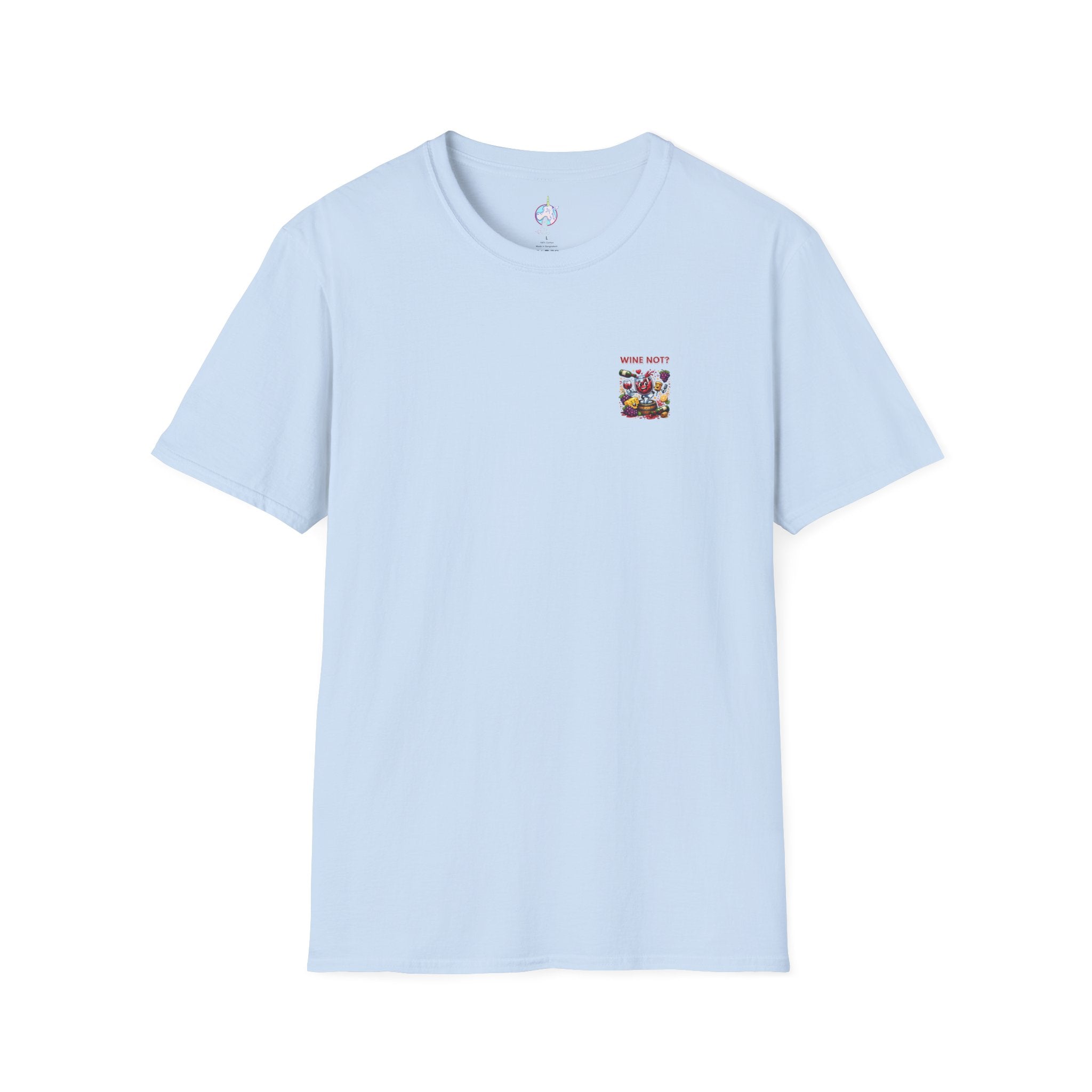 Wine Not? Graphic T-Shirt — Funny Wine Glass & Grapes Tee