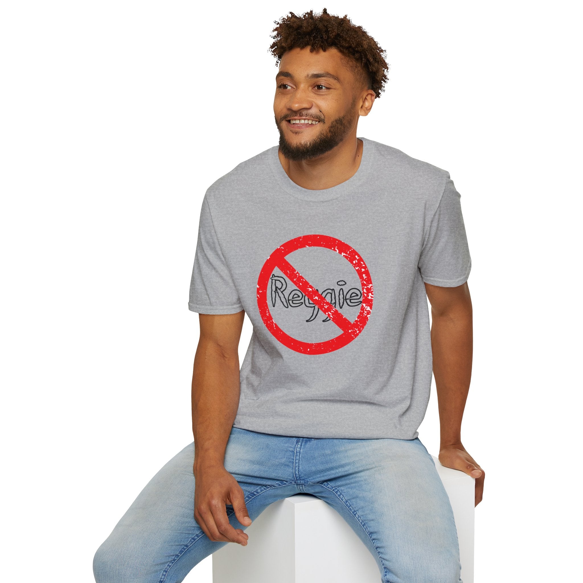No Reggie Graphic Tee (Red Prohibition Sign)