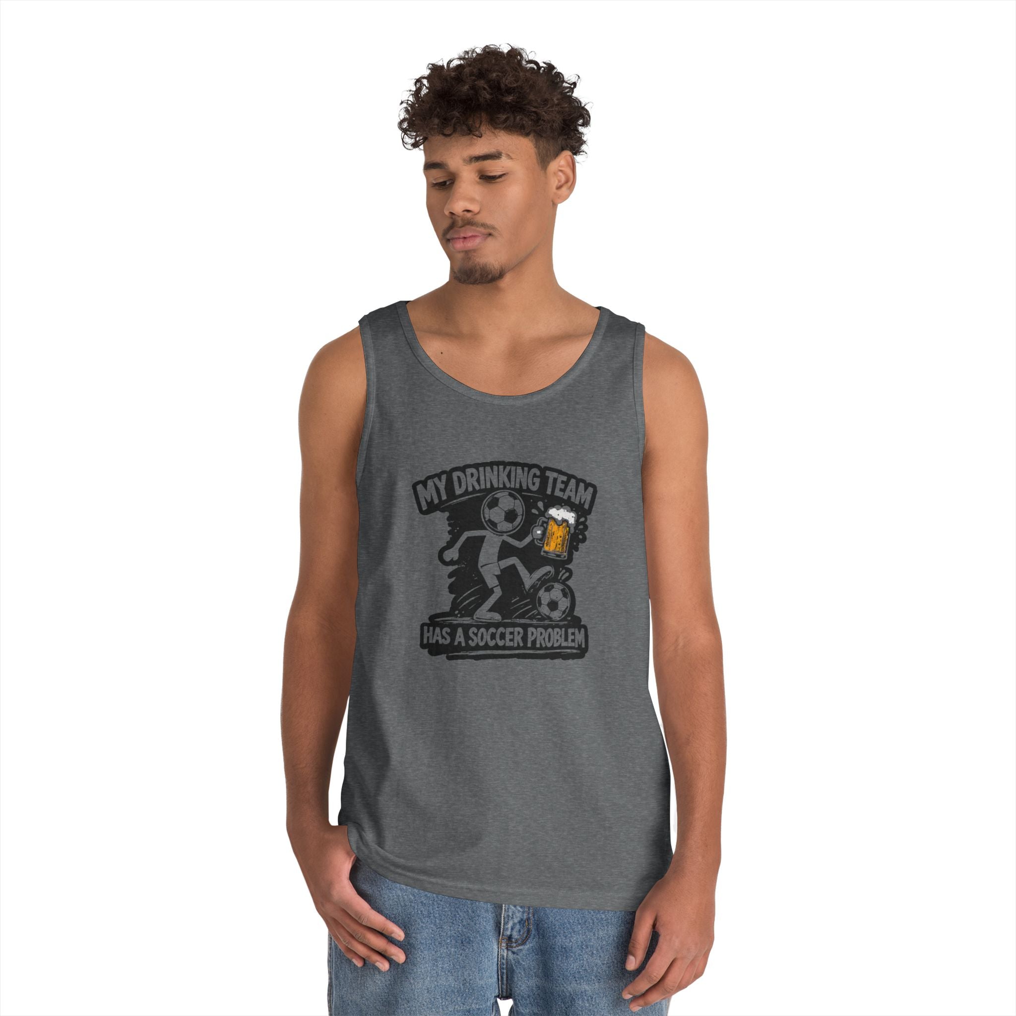 Soccer Drinking Team Tank Top — "My Drinking Team Has a Soccer Problem"