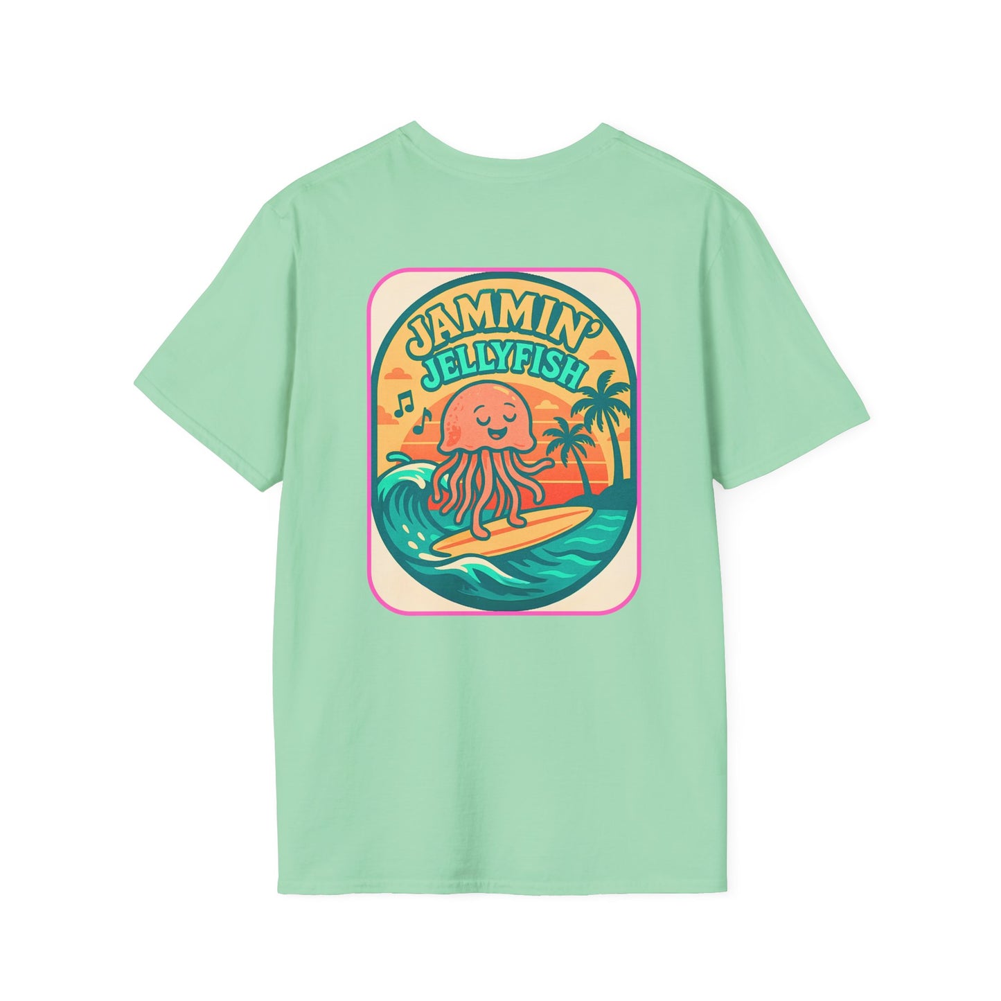 Jammin' Jellyfish Unisex Softstyle T-Shirt - Beach Life Vibes