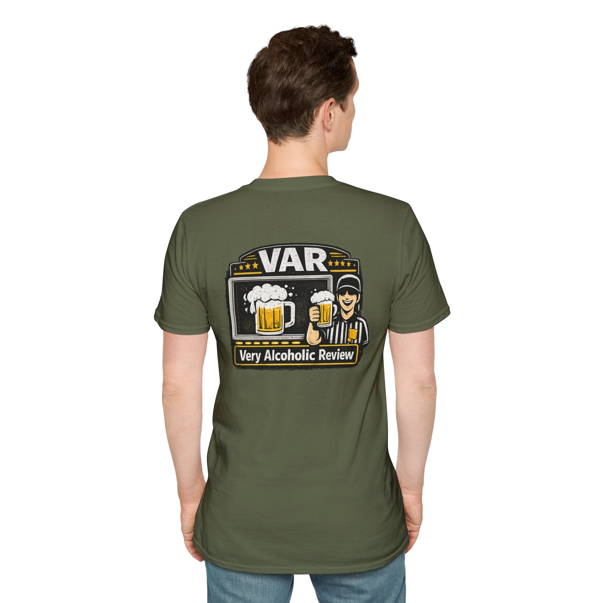 VAR "Very Alcoholic Review" Soccer T-Shirt — Beer Referee Graphic Tee