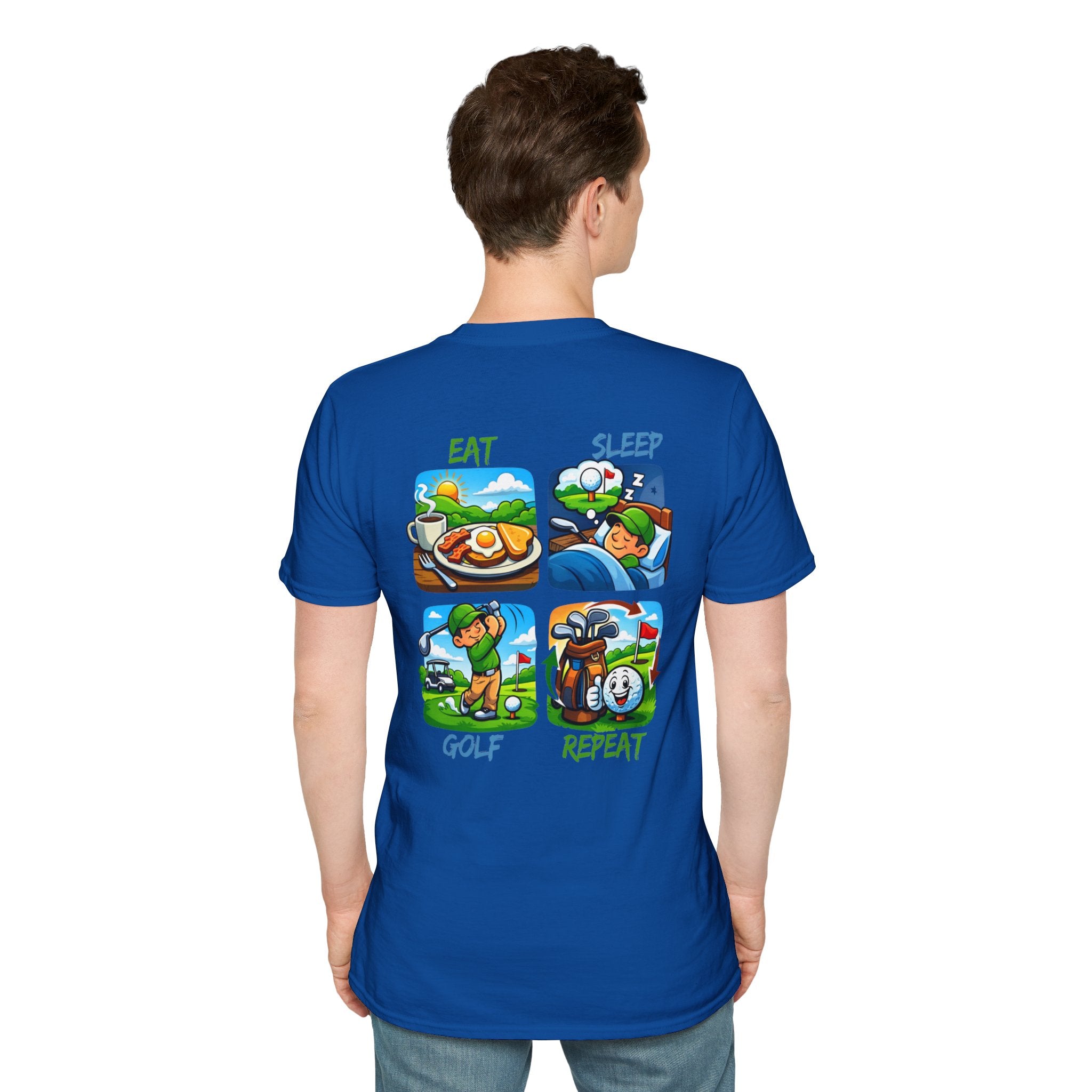 Golf Eat Sleep Repeat T-Shirt — Funny Golfer Graphic Tee