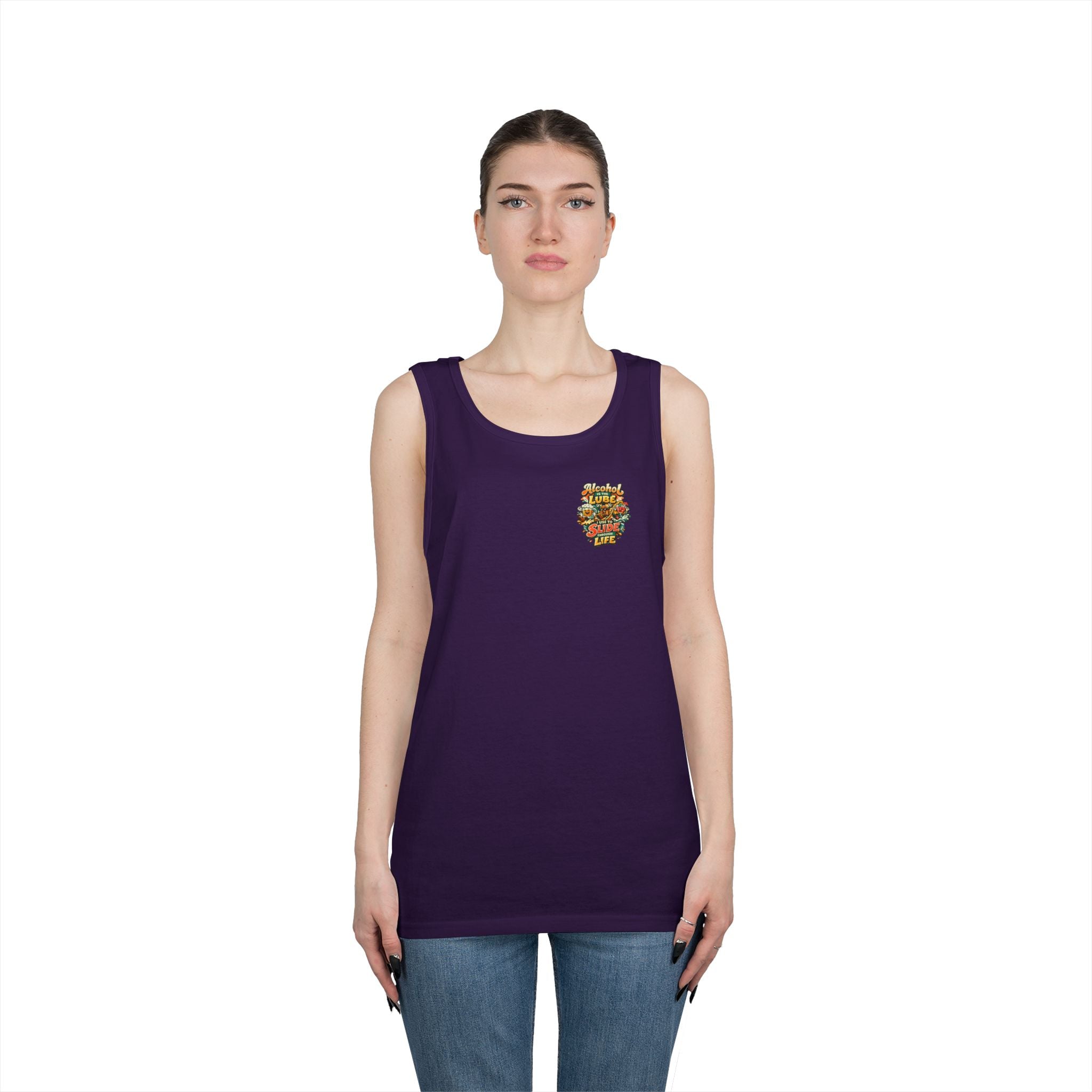 Alcohol Is The Lube I Use To Slide Through Life Funny Tank Top