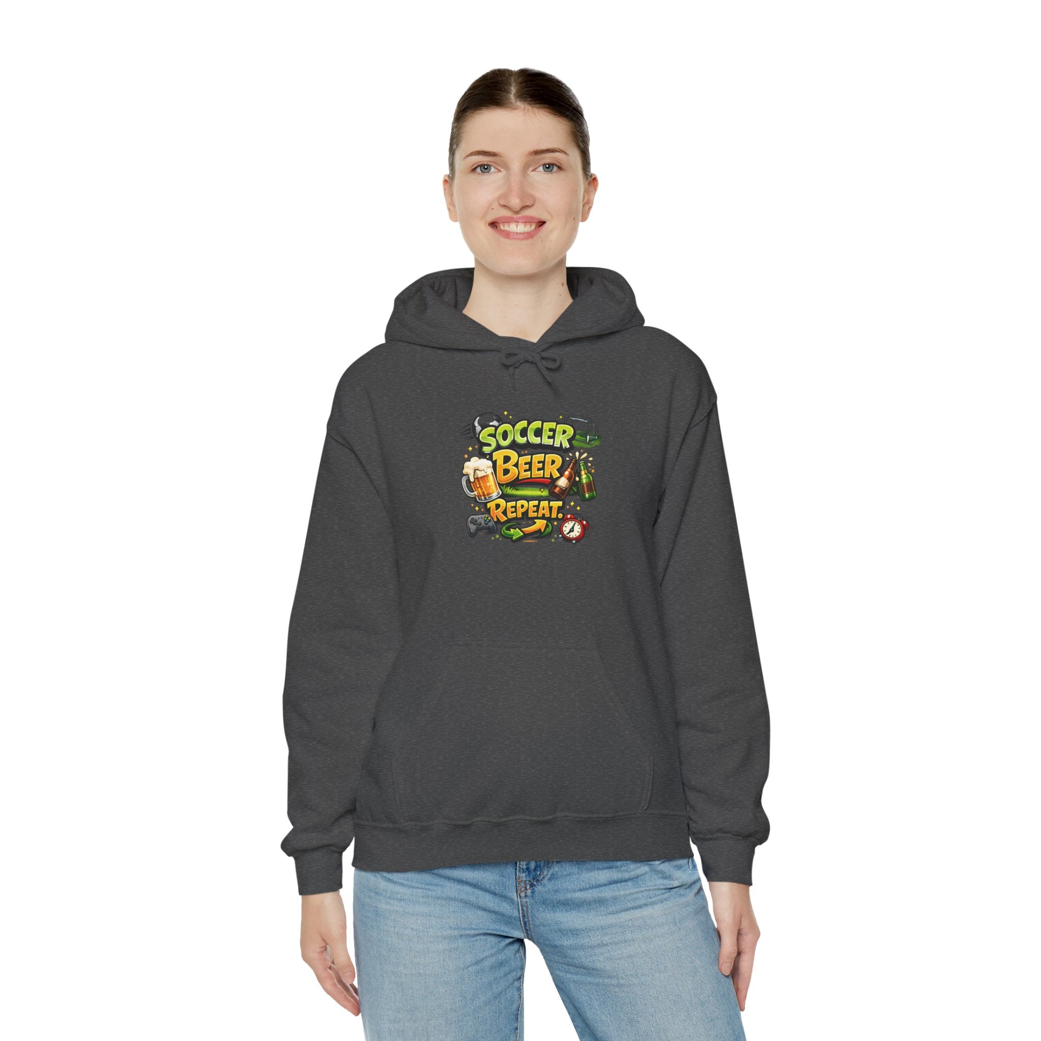 Soccer Beer Repeat Funny Hoodie