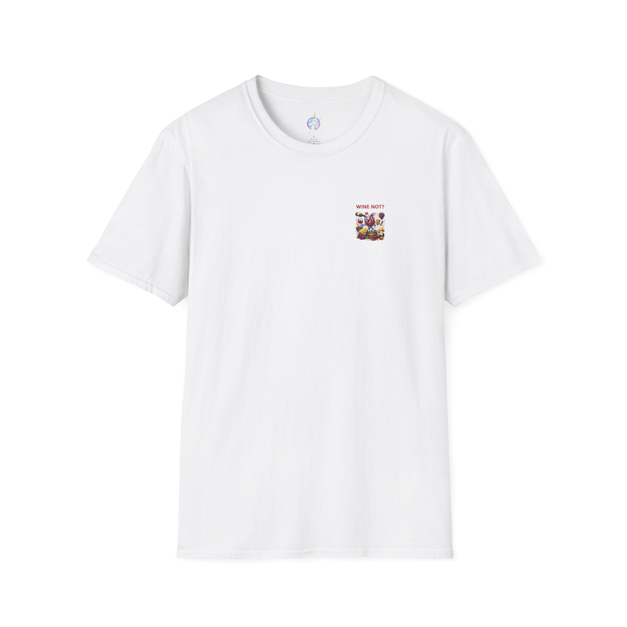 Wine Not? Graphic T-Shirt — Funny Wine Glass & Grapes Tee