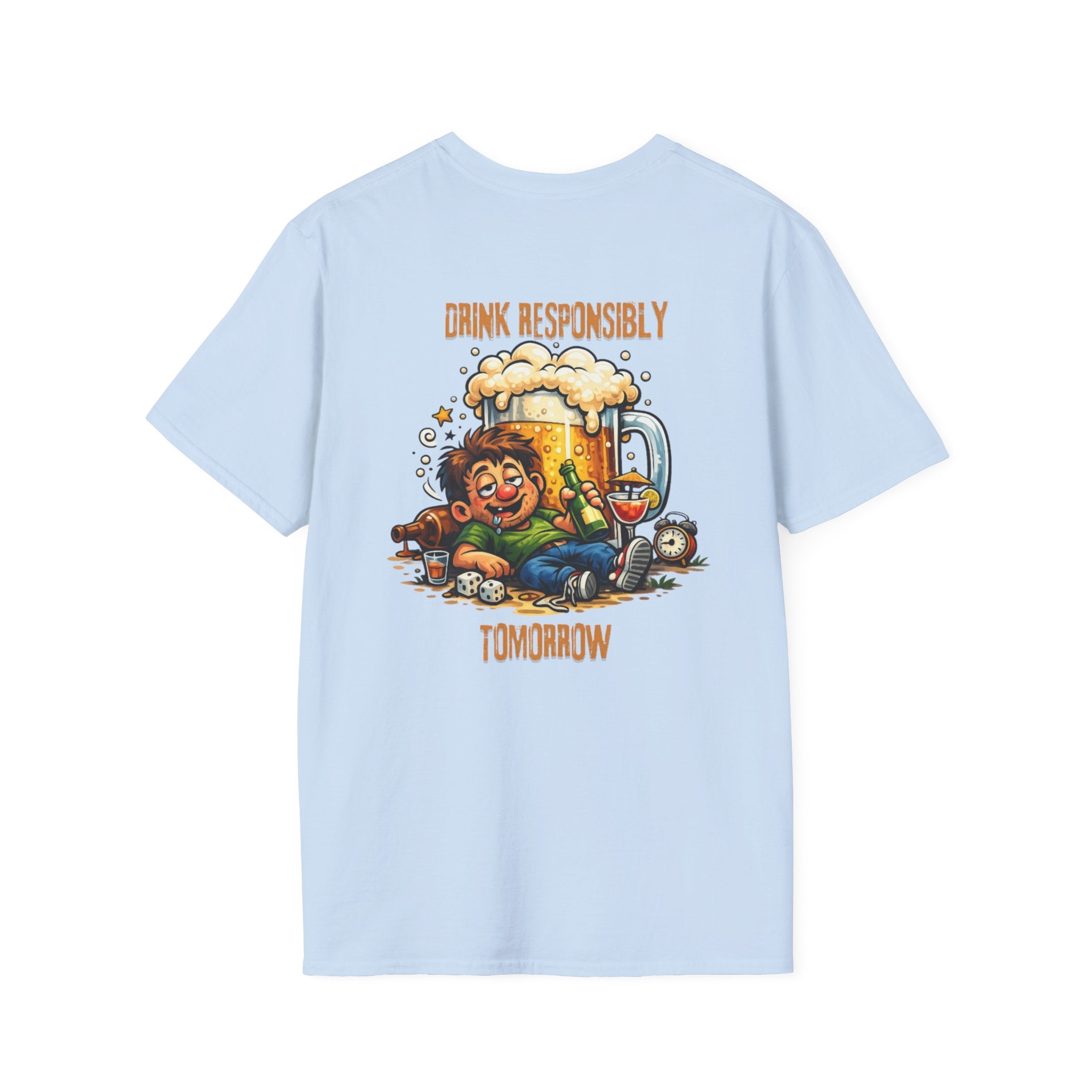 Drink Responsibly Tomorrow T-Shirt — Funny Beer Hangover Graphic Tee