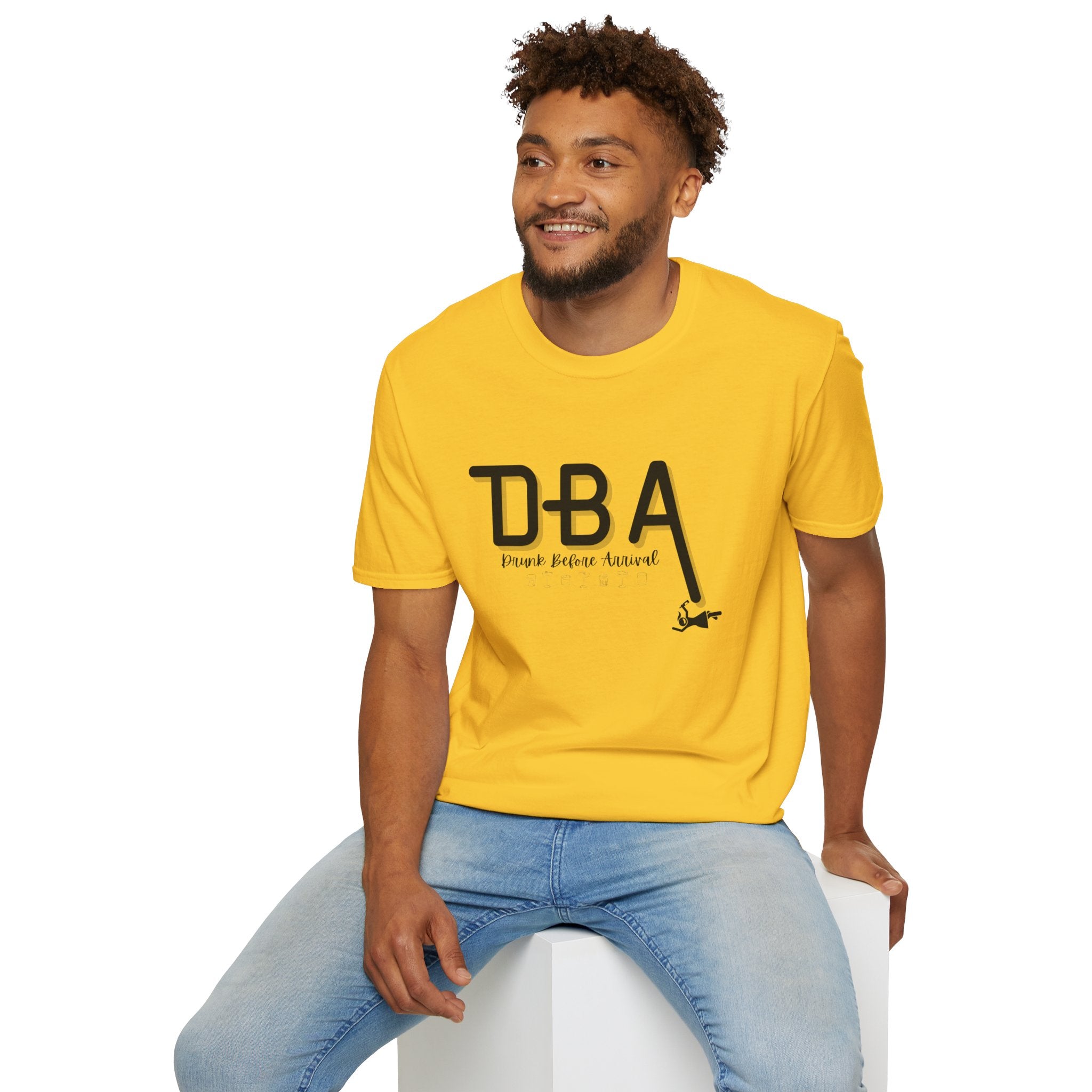Drunk Before Arrival Funny T-Shirt — Bold Party Tee