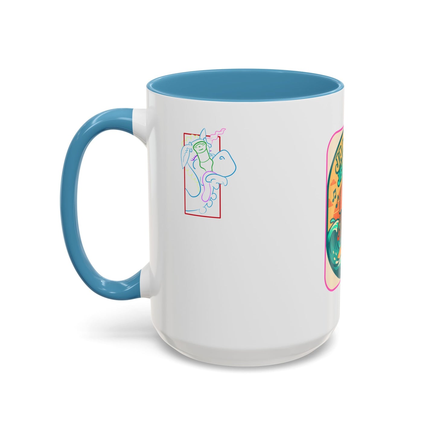 Jammin' Jellyfish Coffee Mug - Fun Surfing Ocean Mug, Tropical Drinkware, Beach Vibes Gift, Casual Teacup, Quirky Kitchen Decor