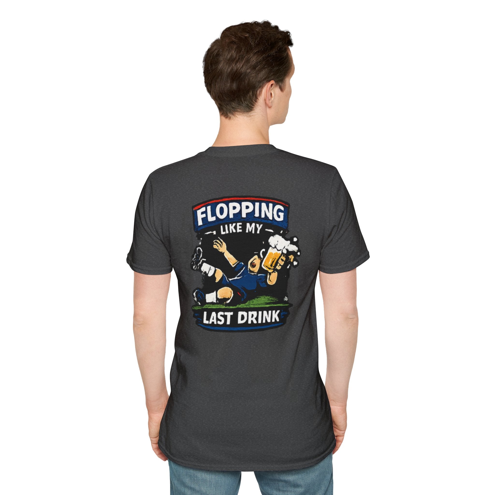 Flopping Like My Last Drink T-Shirt – Funny Bar & Beer Drinking Tee