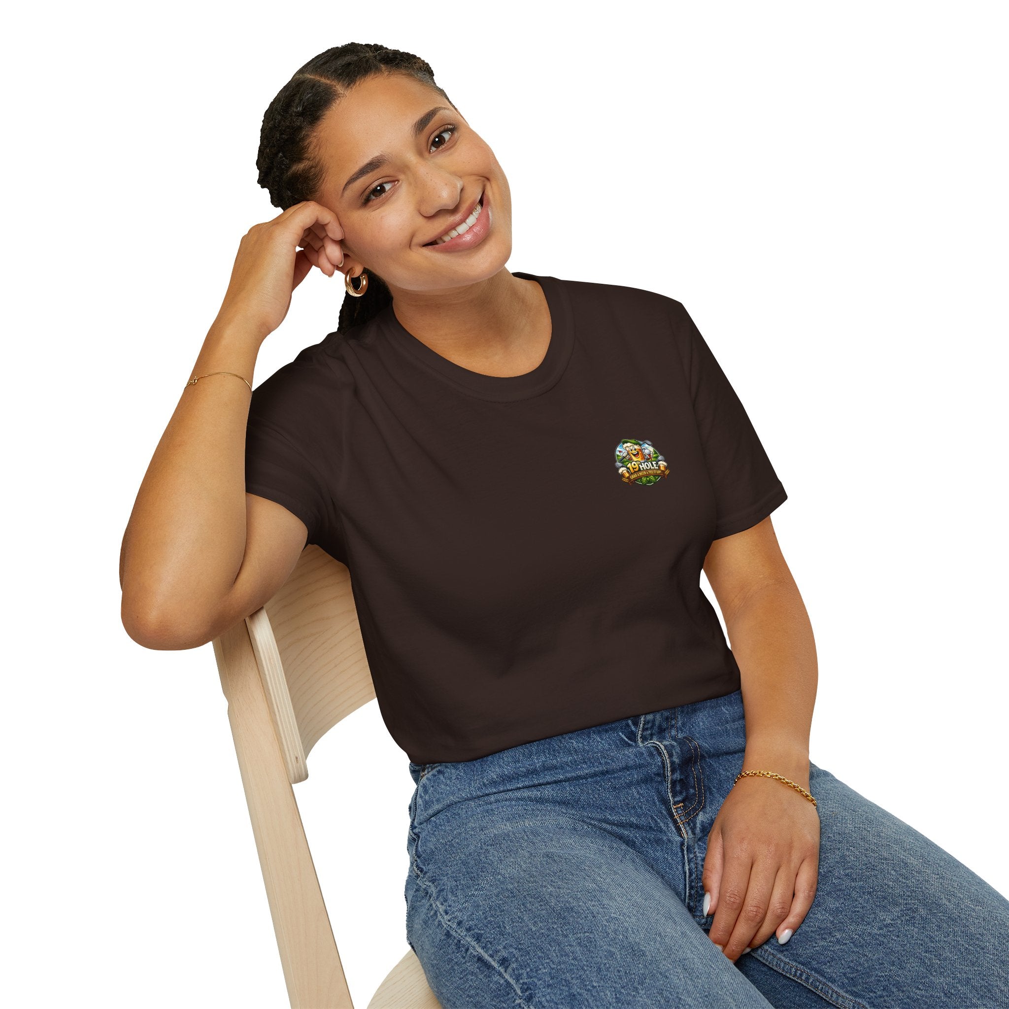 19th Hole Golf T-Shirt — "Grab a Beer & Tee It Up" Vintage Golfing Tee