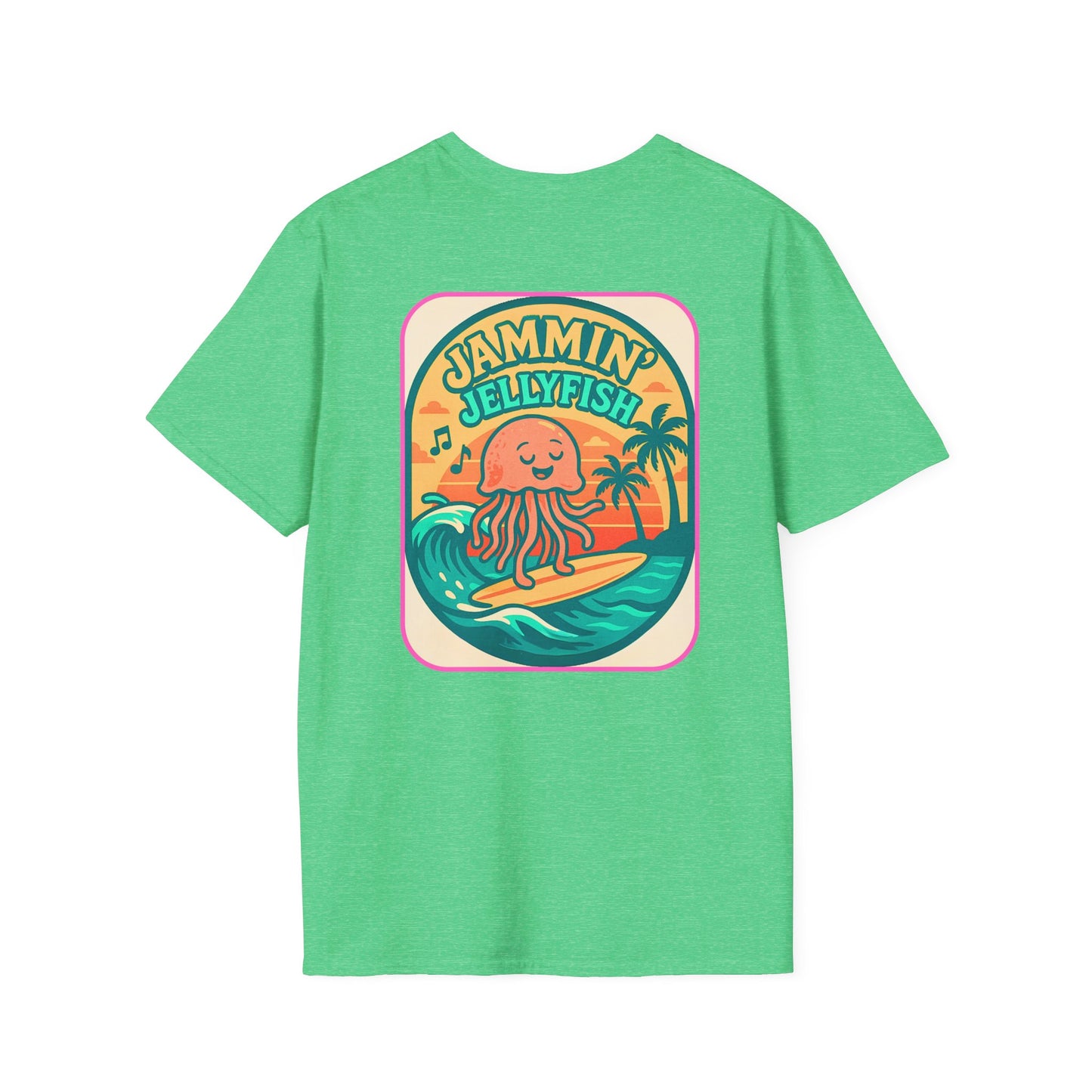 Jammin' Jellyfish Unisex Softstyle T-Shirt - Beach Life Vibes