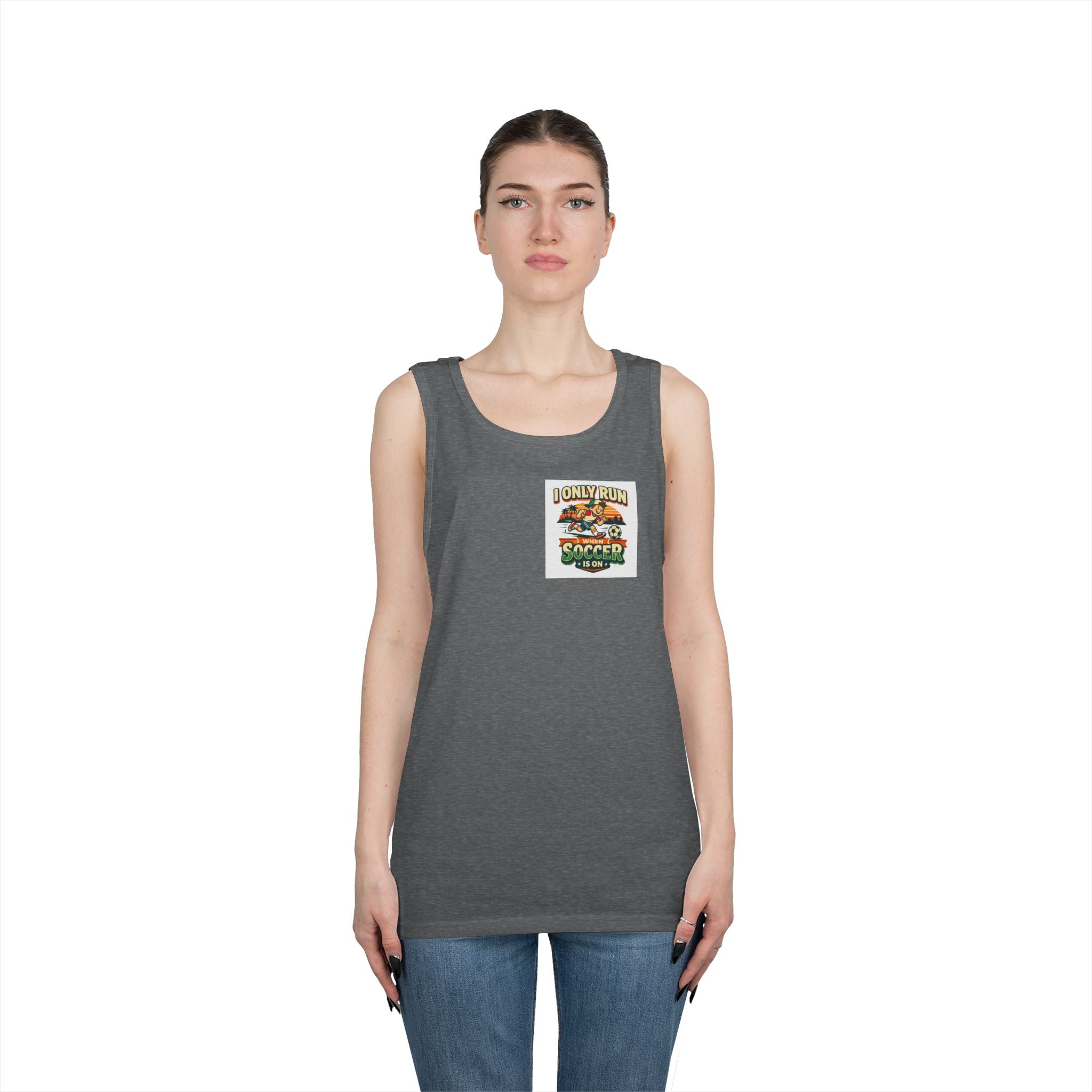 I Only Run When Soccer Is On Funny Tank Top