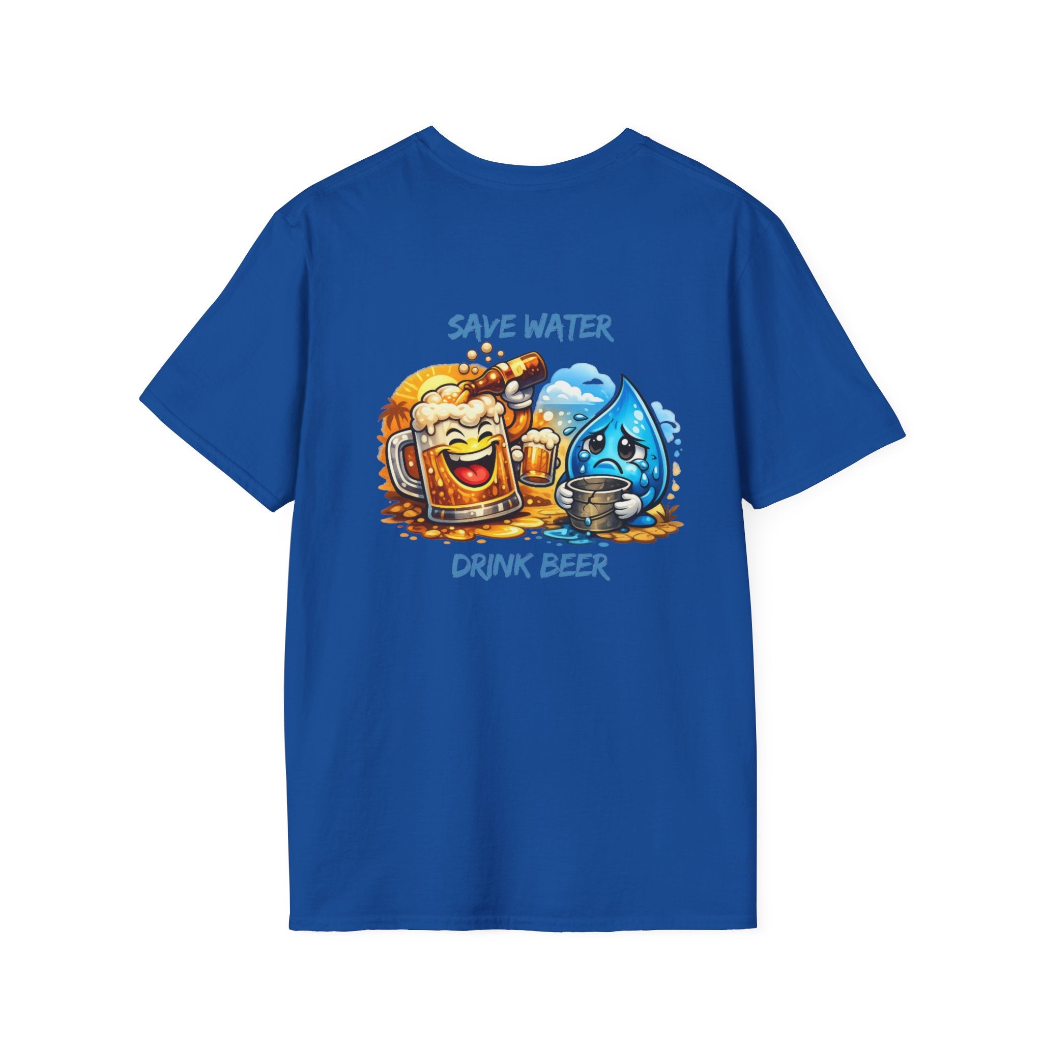 Save Water Drink Beer T-Shirt — Funny Beer & Water Cartoon Tee