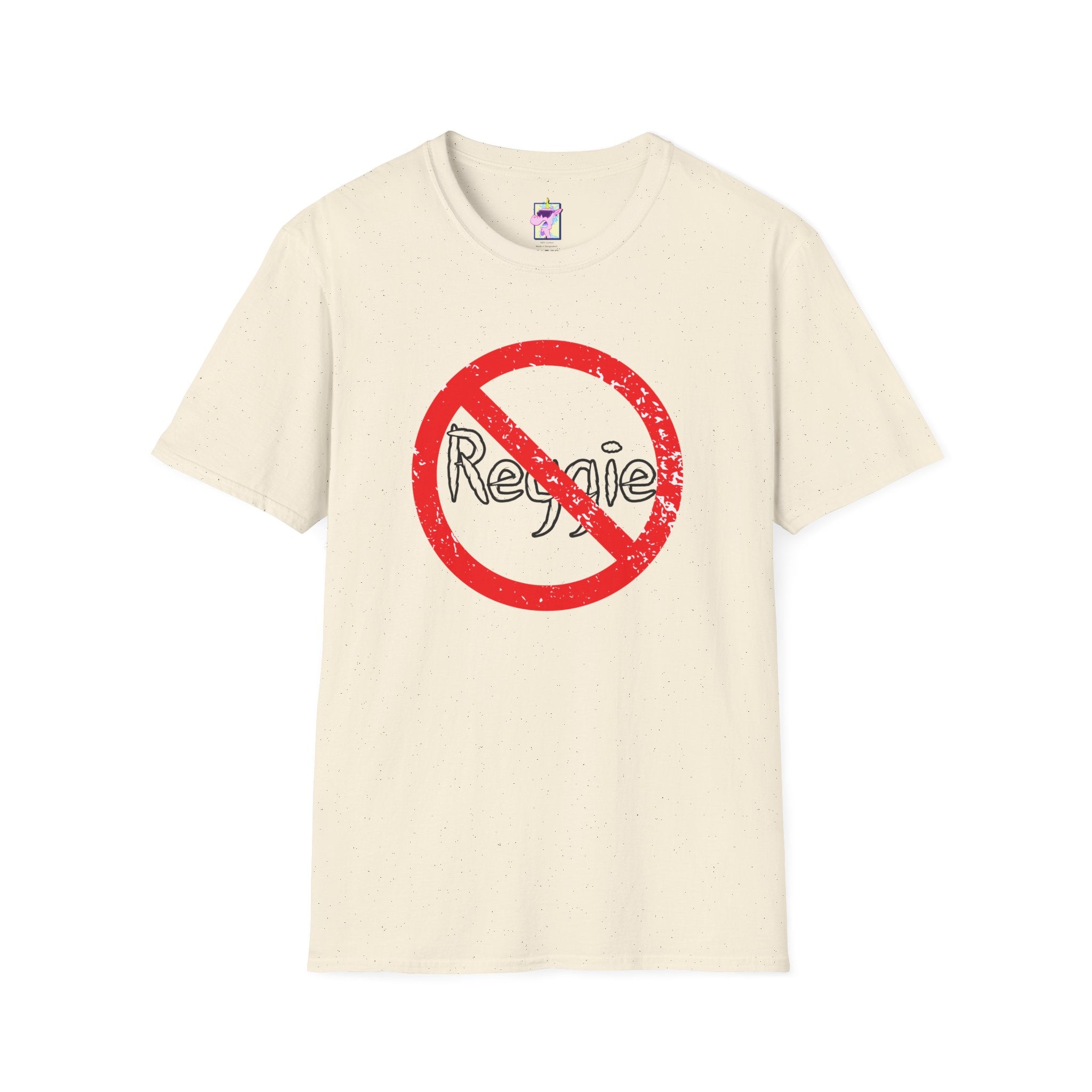 No Reggie Graphic Tee (Red Prohibition Sign)