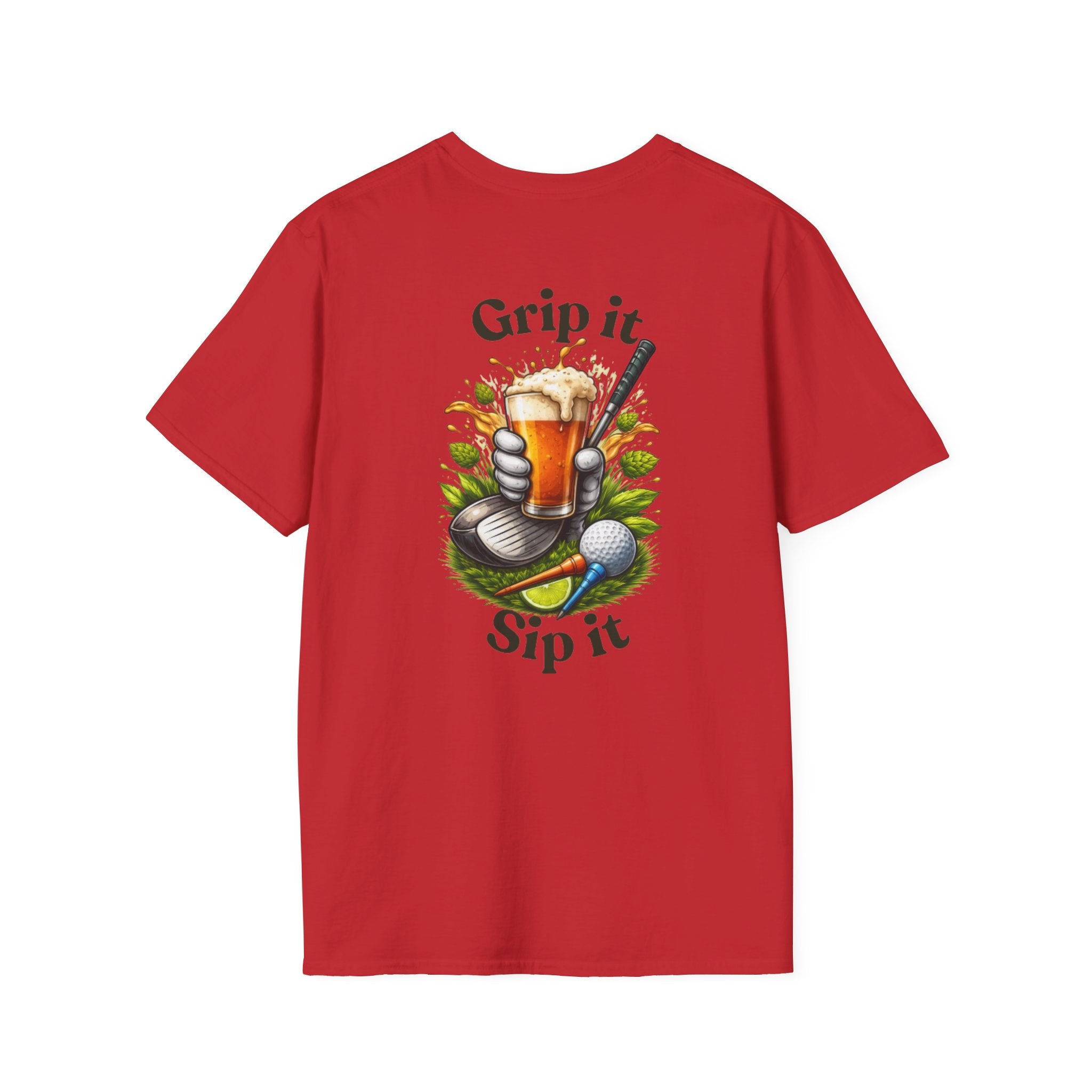 Golf & Beer T-Shirt — "Grip It, Sip It" Golfing Beer Graphic Tee