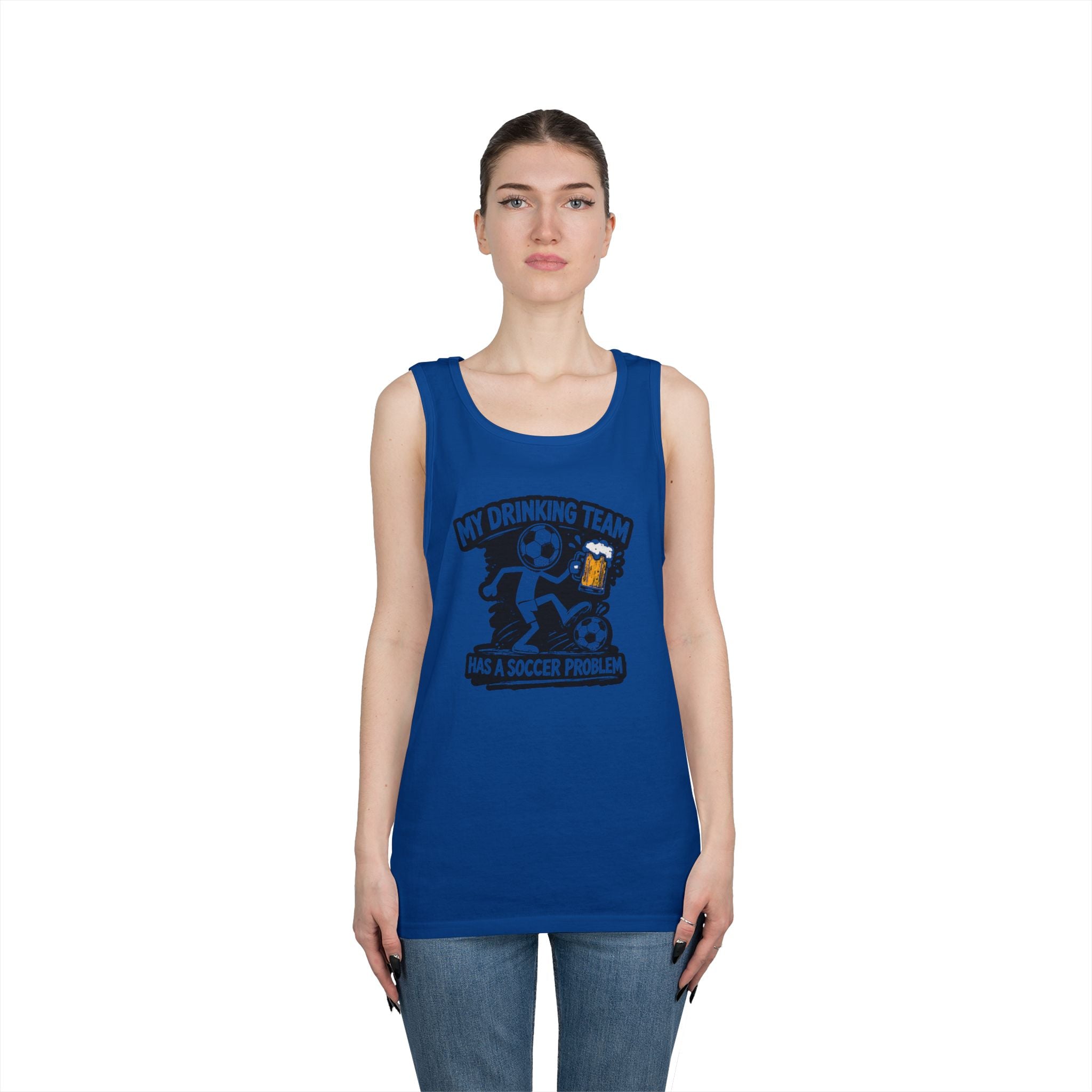 Soccer Drinking Team Tank Top — "My Drinking Team Has a Soccer Problem"