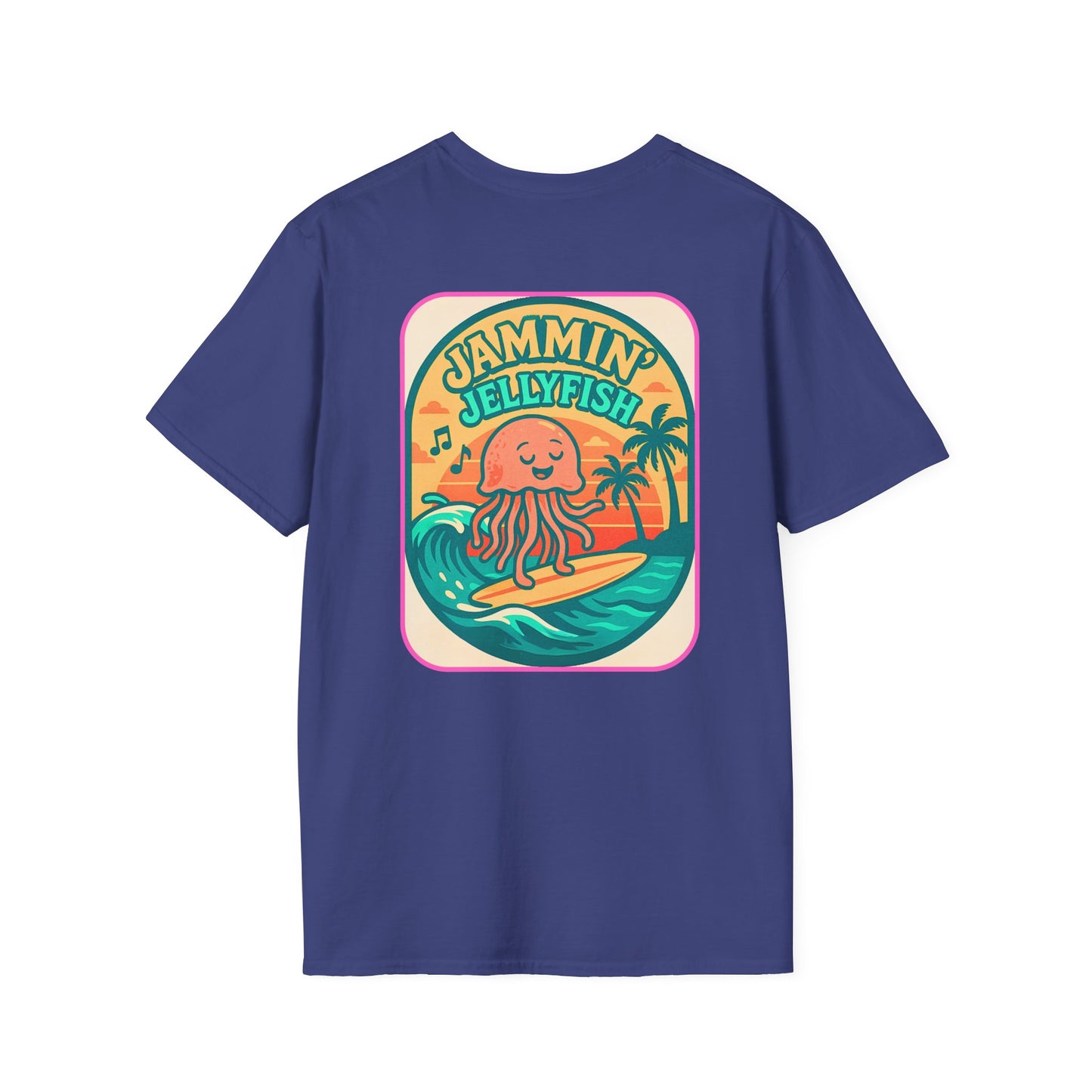 Jammin' Jellyfish Unisex Softstyle T-Shirt - Beach Life Vibes