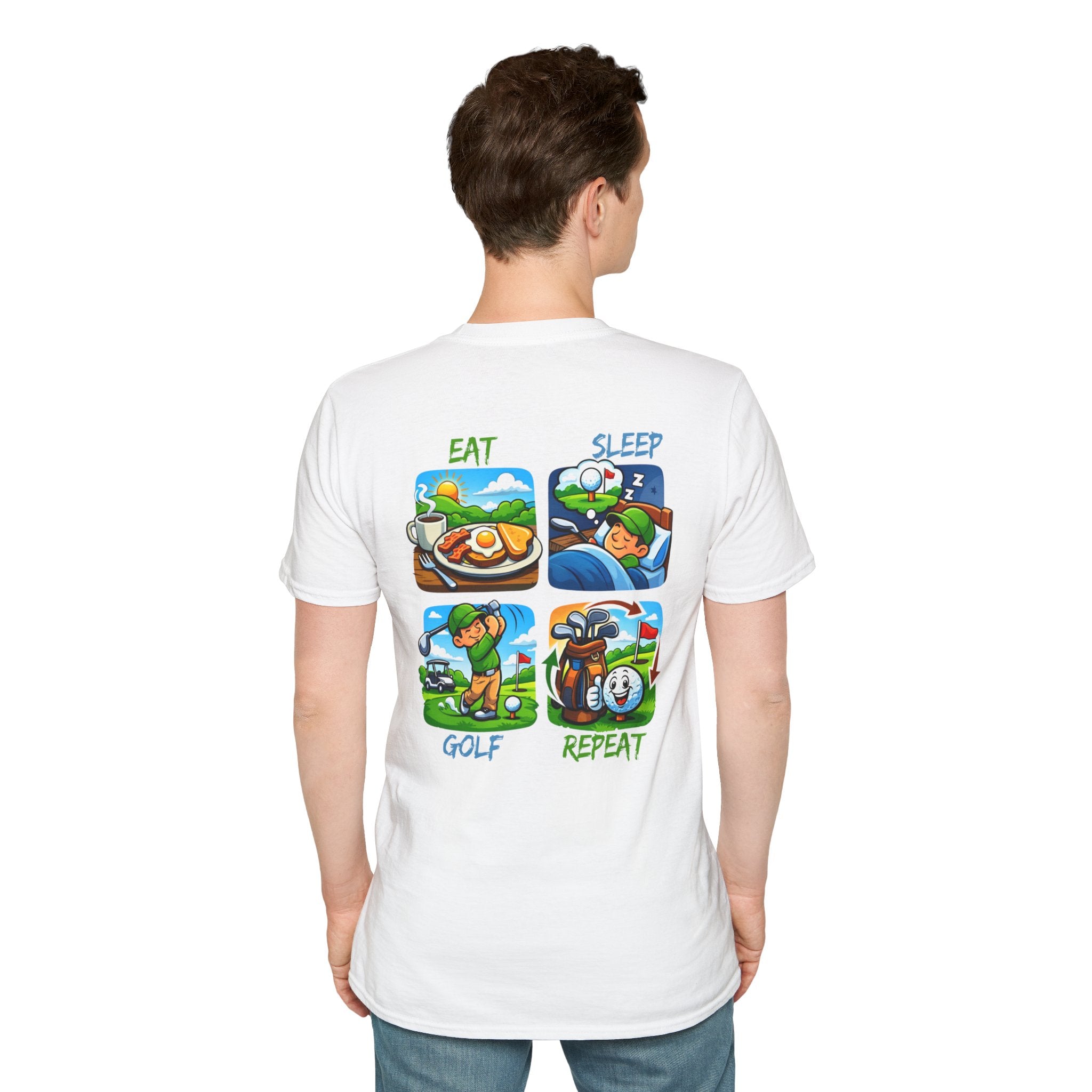 Golf Eat Sleep Repeat T-Shirt — Funny Golfer Graphic Tee