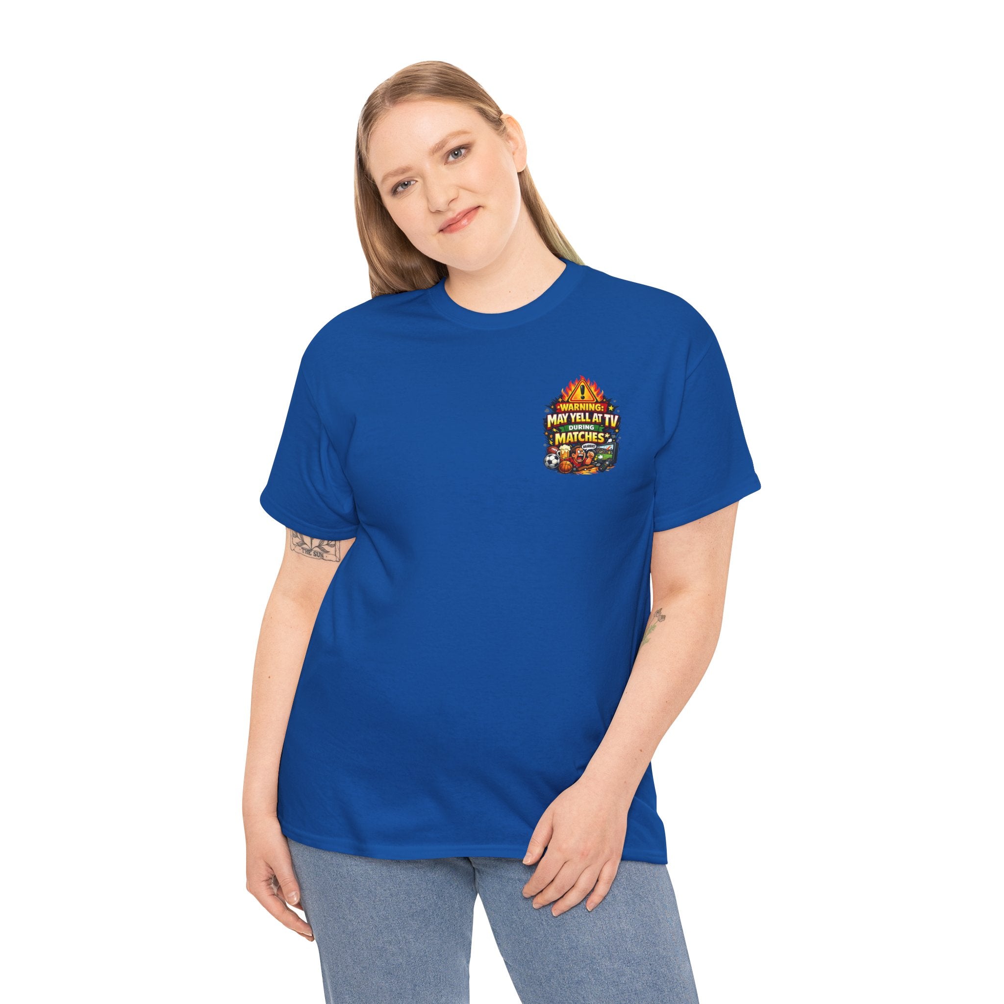 Warning May Yell At TV During Matches Funny T-Shirt