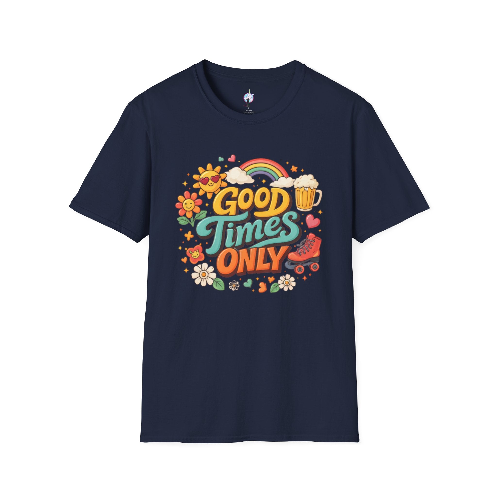 Good Times Only T-Shirt — Retro Roller & Sunshine Graphic Tee