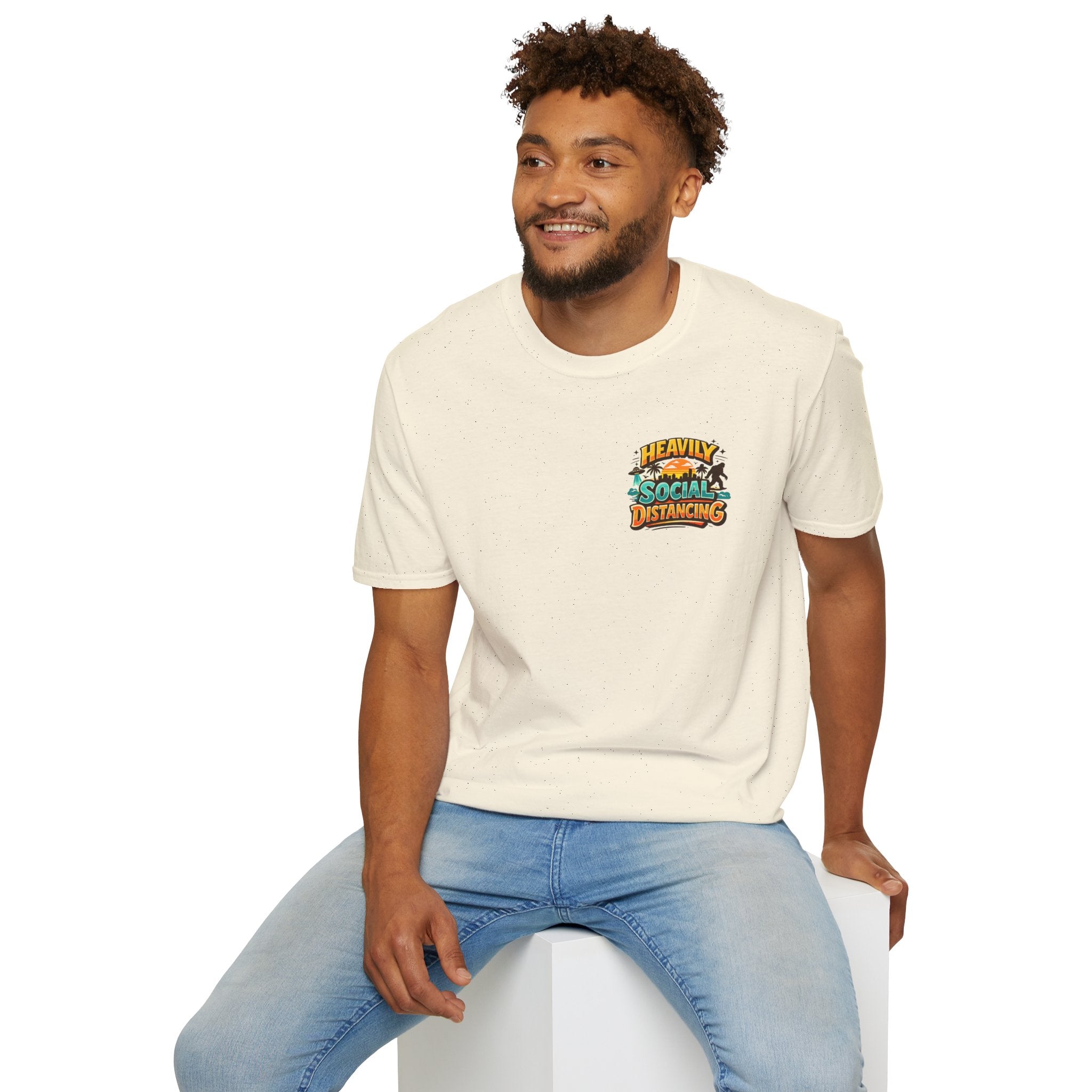 Heavily Socially Distancing Funny T-Shirt