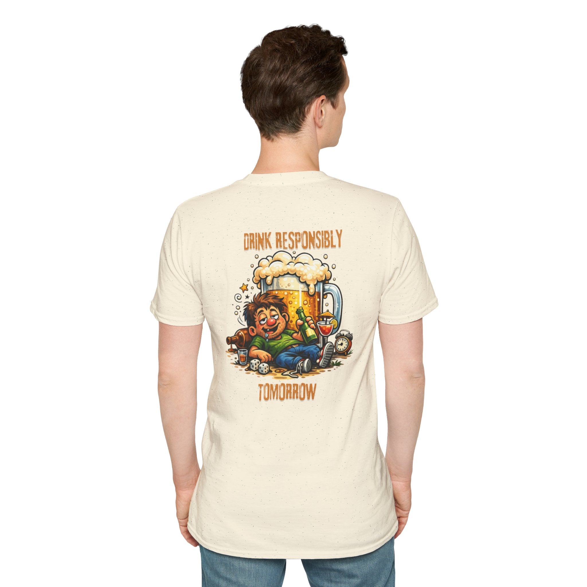 Drink Responsibly Tomorrow T-Shirt — Funny Beer Hangover Graphic Tee