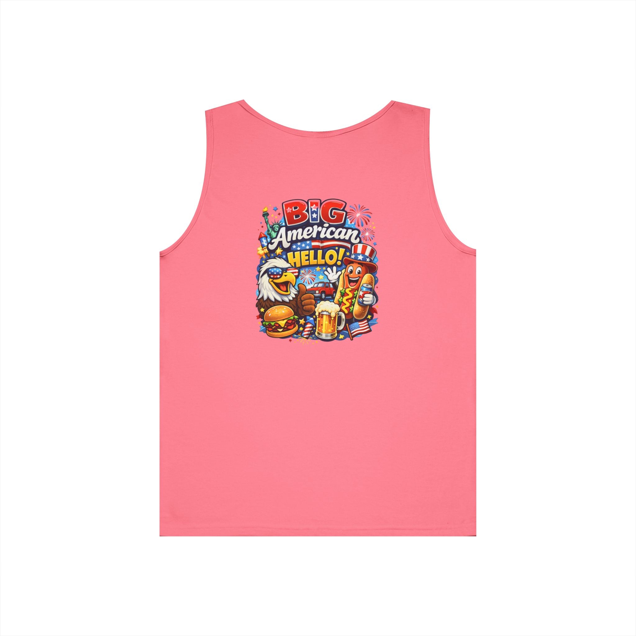 Big American Hello Funny Tank Top Patriotic