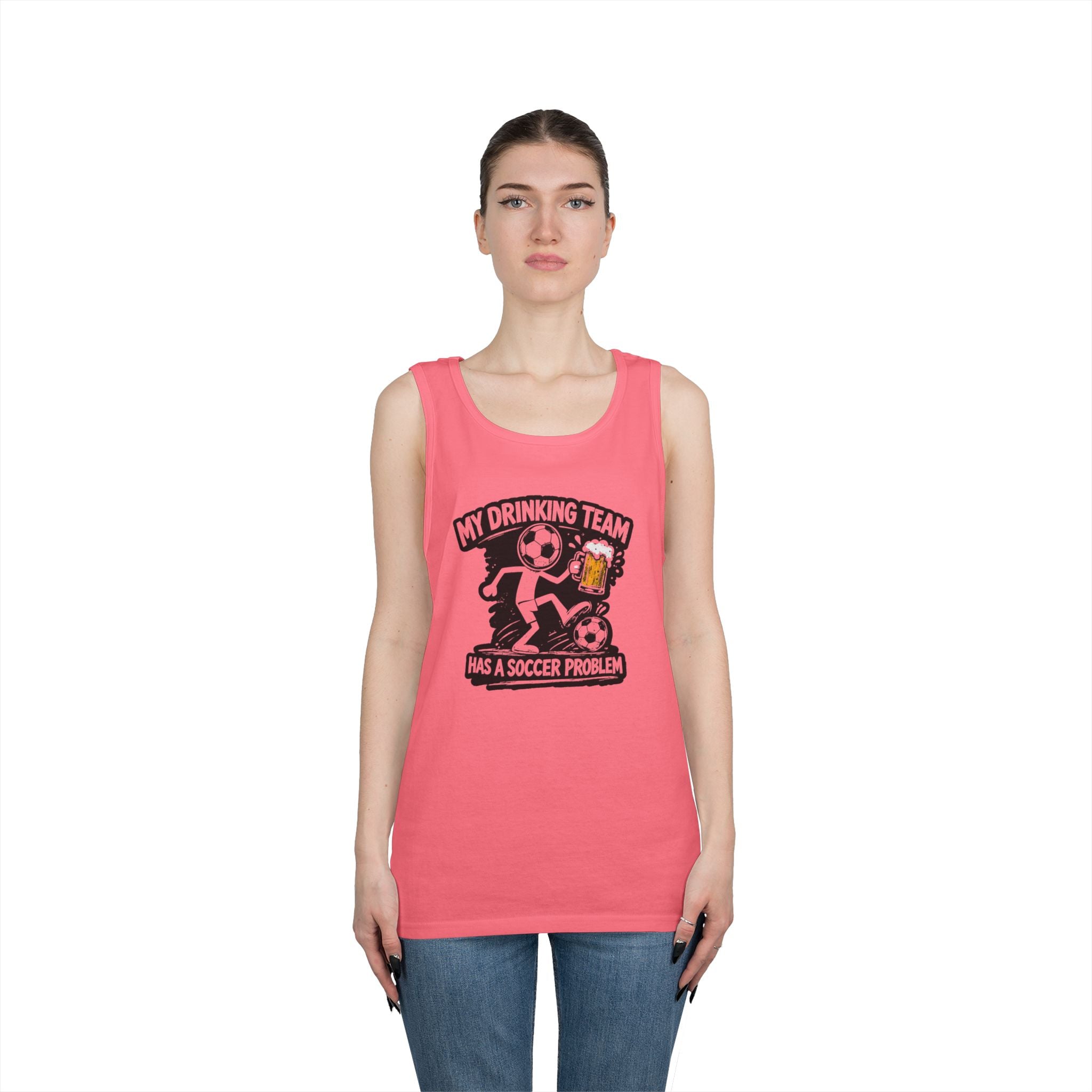 Soccer Drinking Team Tank Top — "My Drinking Team Has a Soccer Problem"