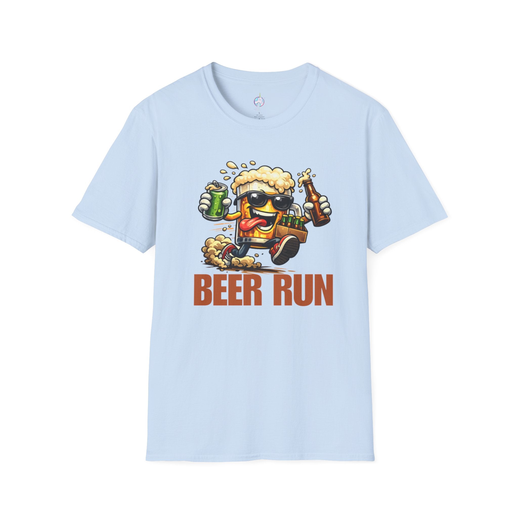 Beer Run T-Shirt — Funny Cartoon Beer Mug Design for Parties & St. Patrick’s Day