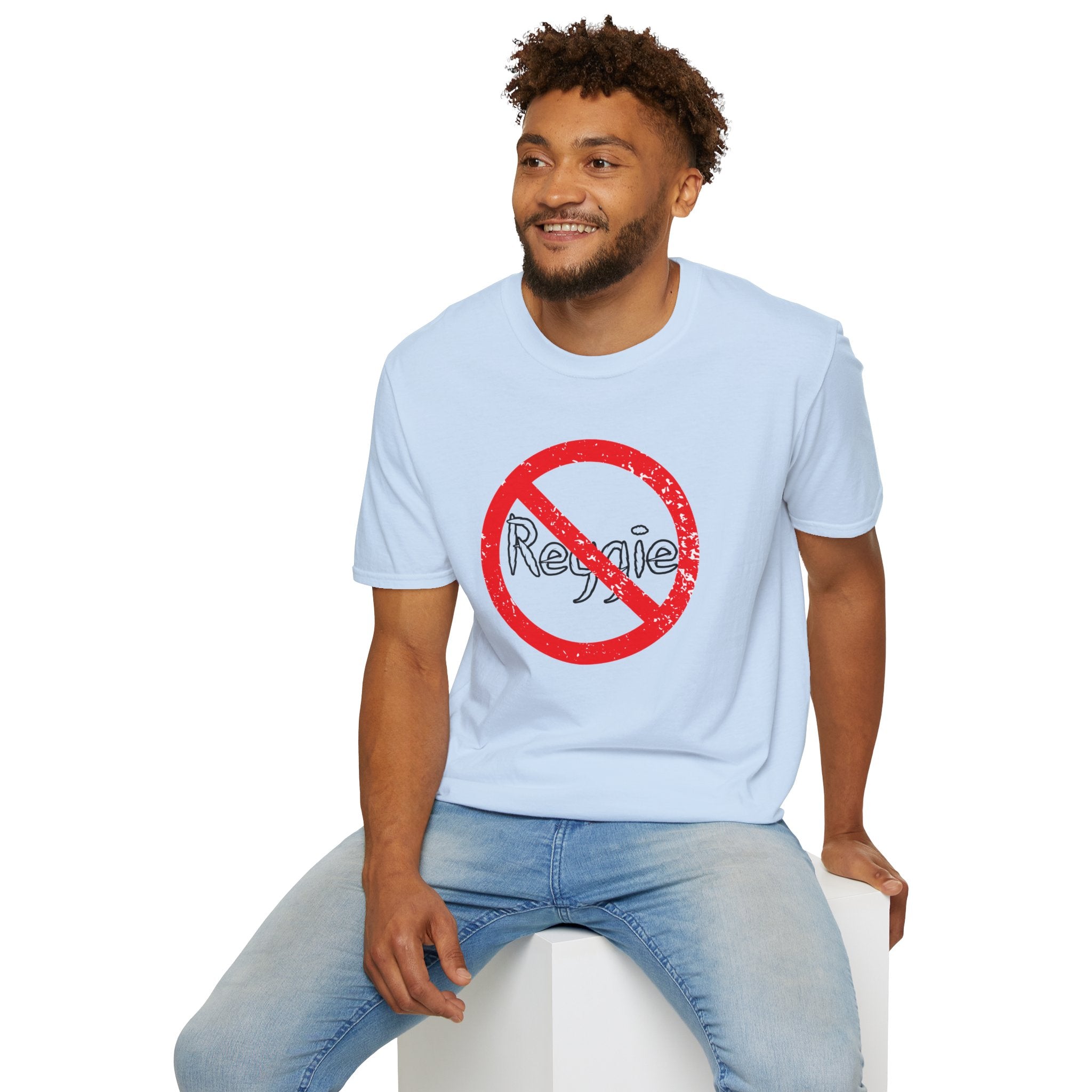 No Reggie Graphic Tee (Red Prohibition Sign)