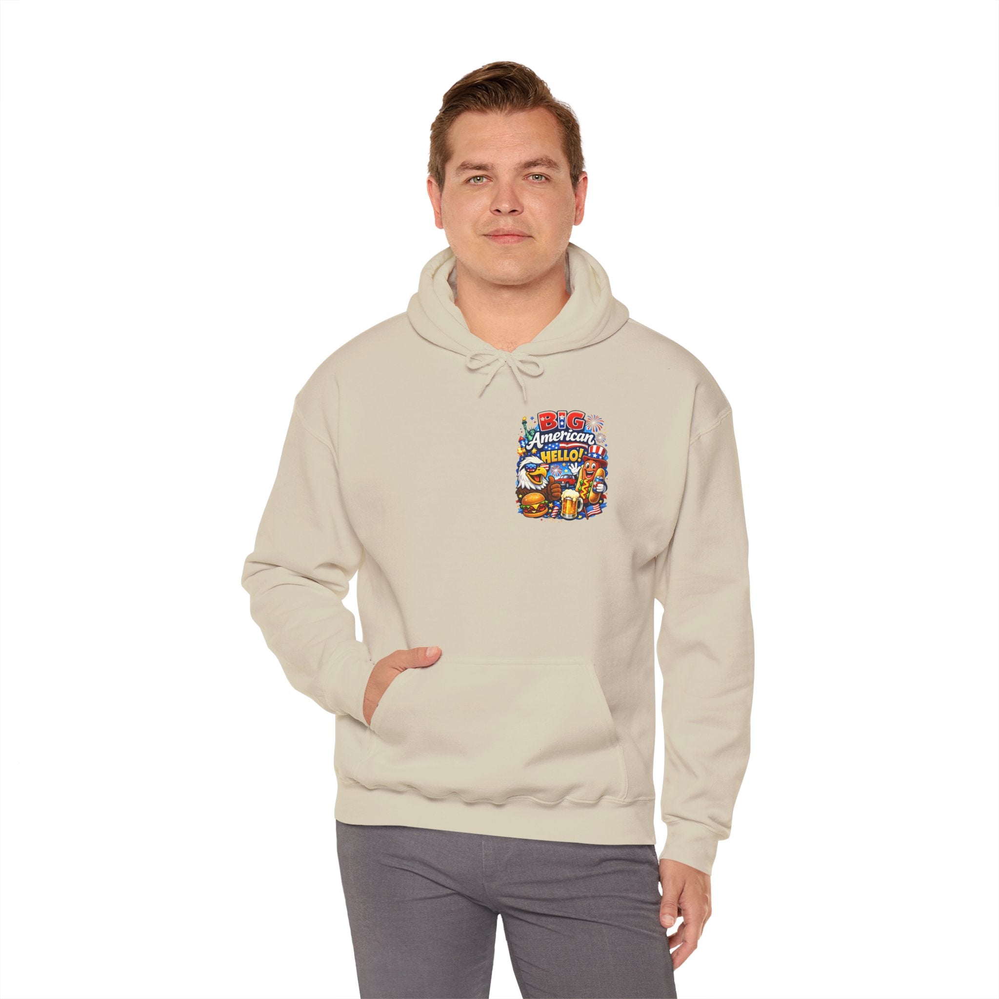 Big American Hello Funny Hoodie