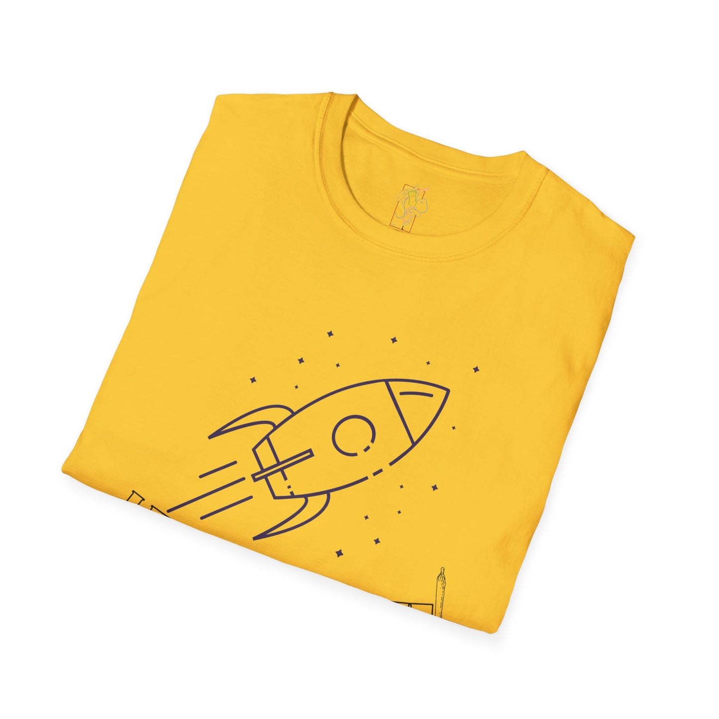 Unisex Softstyle T-Shirt with Rocket Design - Perfect for Space Lovers, Parties, Birthdays, Everyday Wear, or Gifts