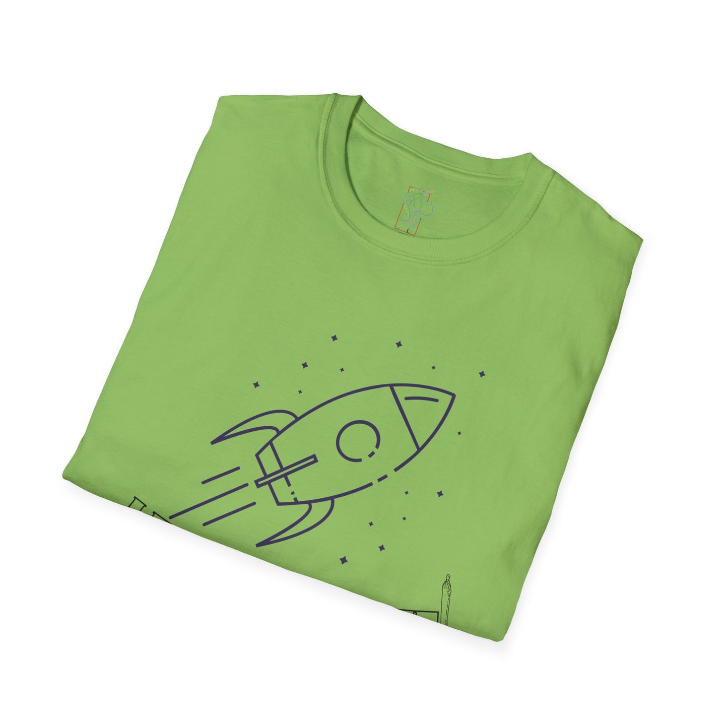 Unisex Softstyle T-Shirt with Rocket Design - Perfect for Space Lovers, Parties, Birthdays, Everyday Wear, or Gifts